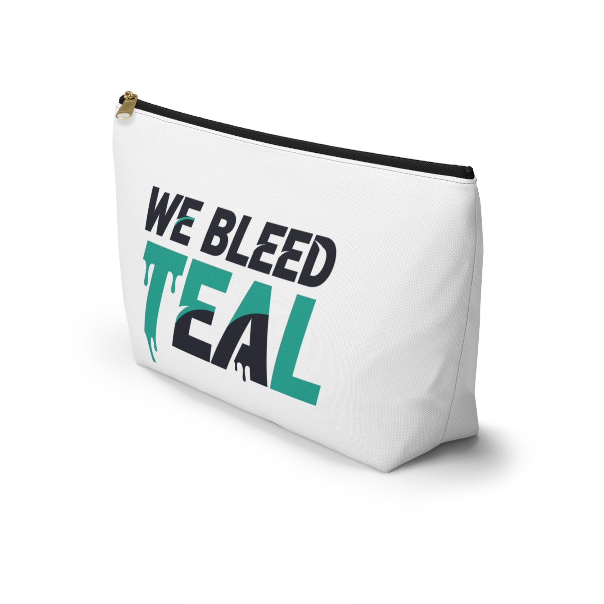 Teal Bleed Accessory Pouch - Perfect for Makeup, Travel, Office Supplies, Gifts, and Organization