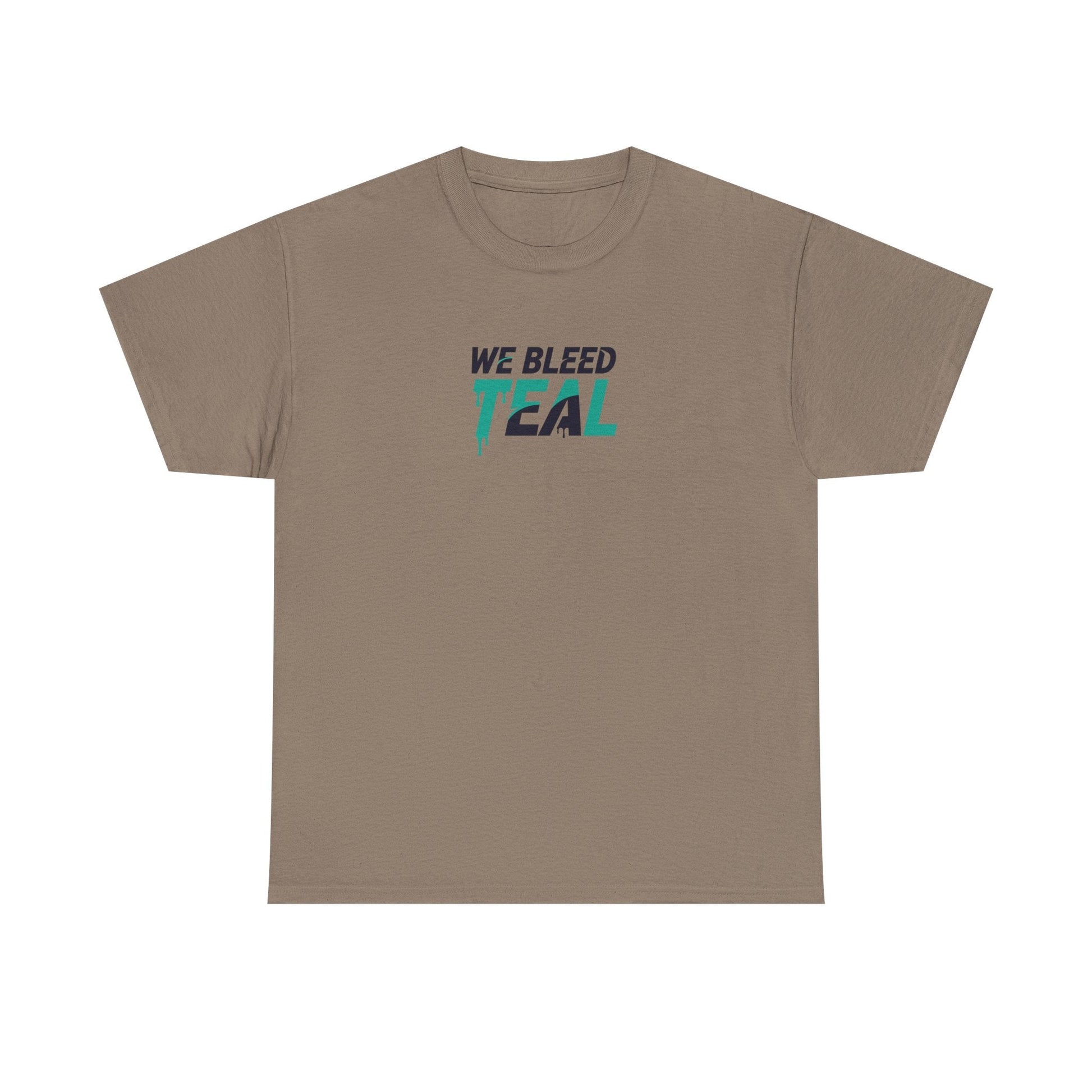 Teal Heart Tee - Unisex Heavy Cotton T-Shirt, Gift for Sports Fans, Casual Wear, Team Spirit Apparel, Soft Cotton Tee, Everyday Comfort Printify
