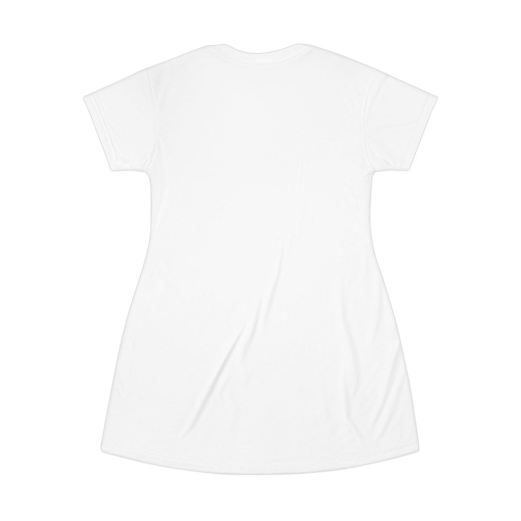 Teal Panther Graphic T-Shirt Dress, Unique Casual Wear, Women's Summer Dress, Gift for Nature Lovers, Festival Outfit, Cute Lounge Dress