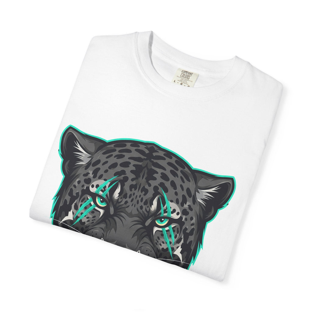 Teal Panther Unisex T-Shirt, Casual Graphic Tee, Animal Lover Gift, Unique Style, Eco-Friendly Apparel Printify