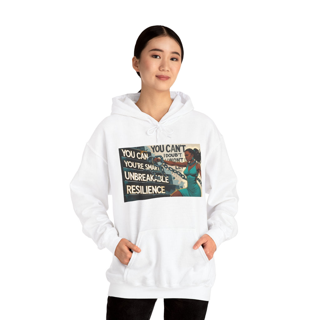 Empowering Resilience Hoodie, Motivational Hooded Sweatshirt, Unisex Sweatshirt for Self-Confidence, Inspirational Gift, Casual Wear Printify