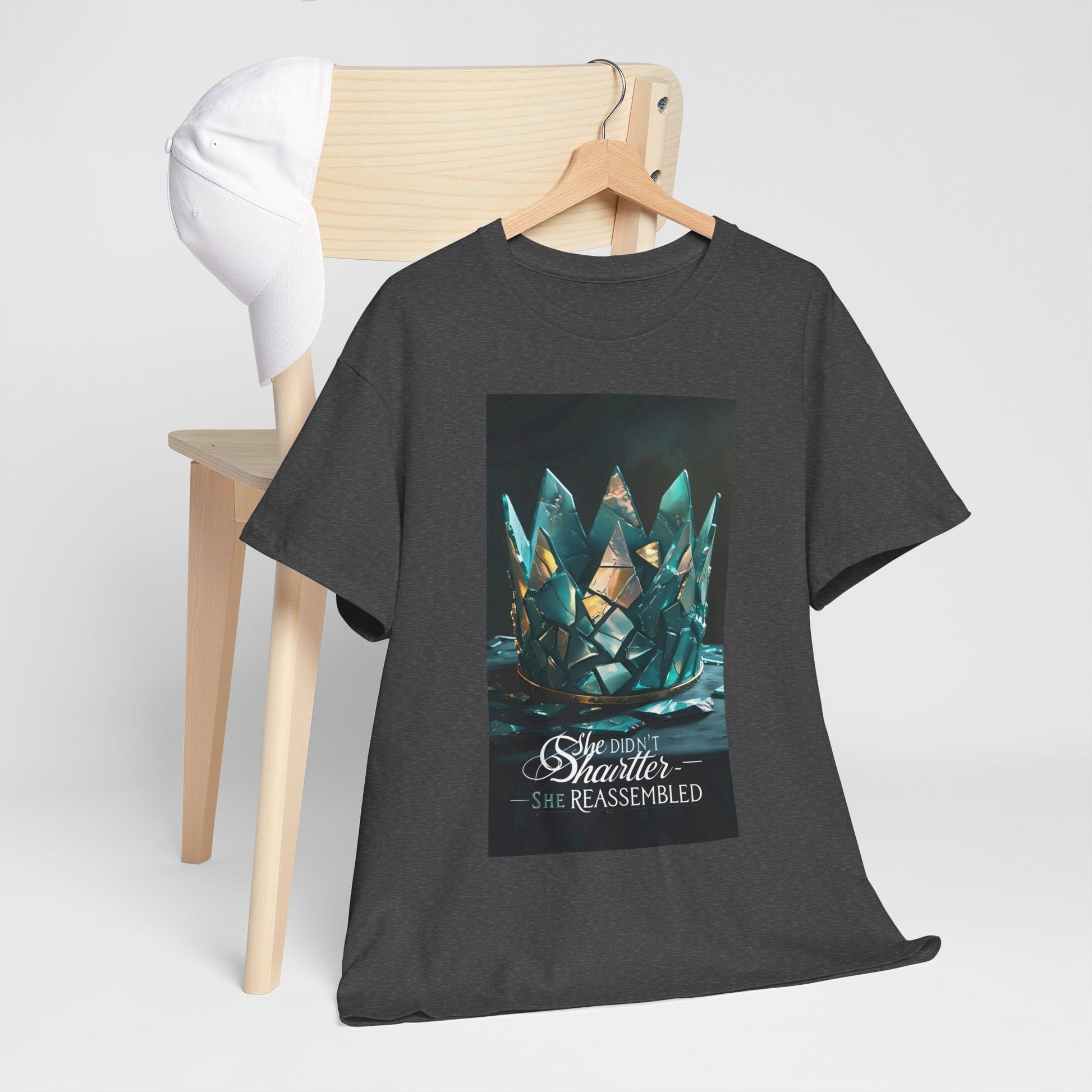 Stunning Crystal Crown Tee, Graphic T-Shirt, Unisex Cotton Top, Unique Gift, Fantasy Apparel, Holiday T-Shirt Printify
