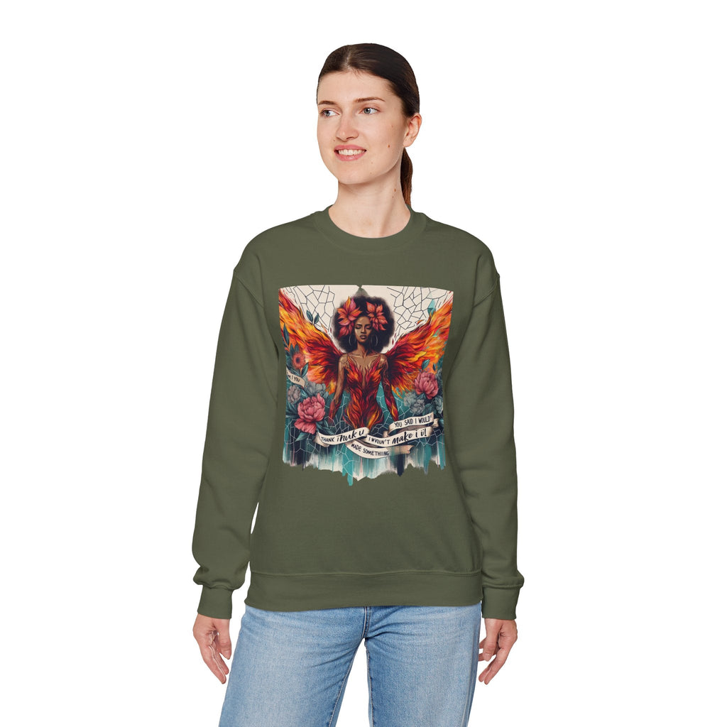 Artistic Phoenix Crewneck Sweatshirt - Cozy Unisex Apparel, Perfect for Casual Wear, Gift for Art Lovers, Birthday, Warmth & Style Printify