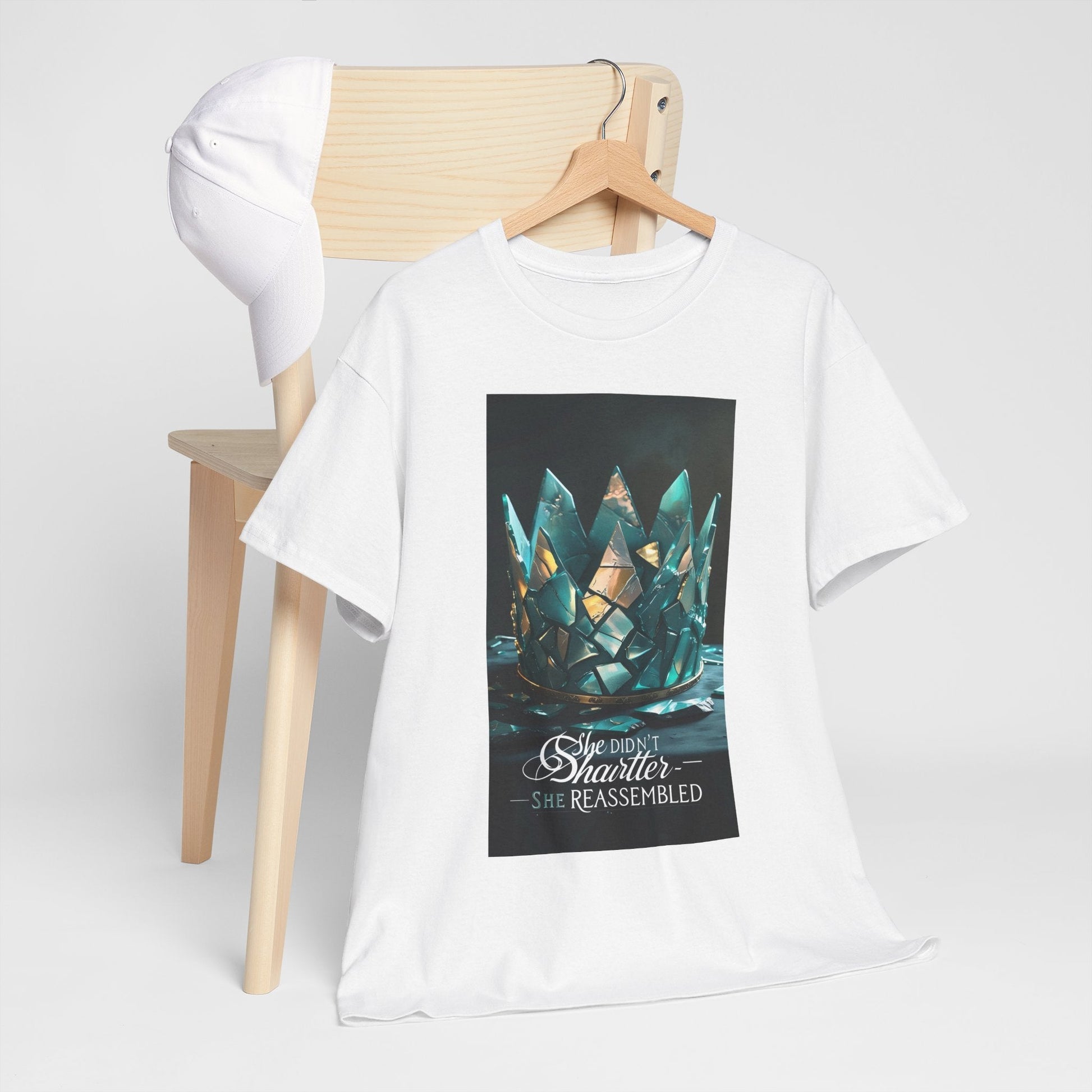 Stunning Crystal Crown Tee, Graphic T-Shirt, Unisex Cotton Top, Unique Gift, Fantasy Apparel, Holiday T-Shirt Printify