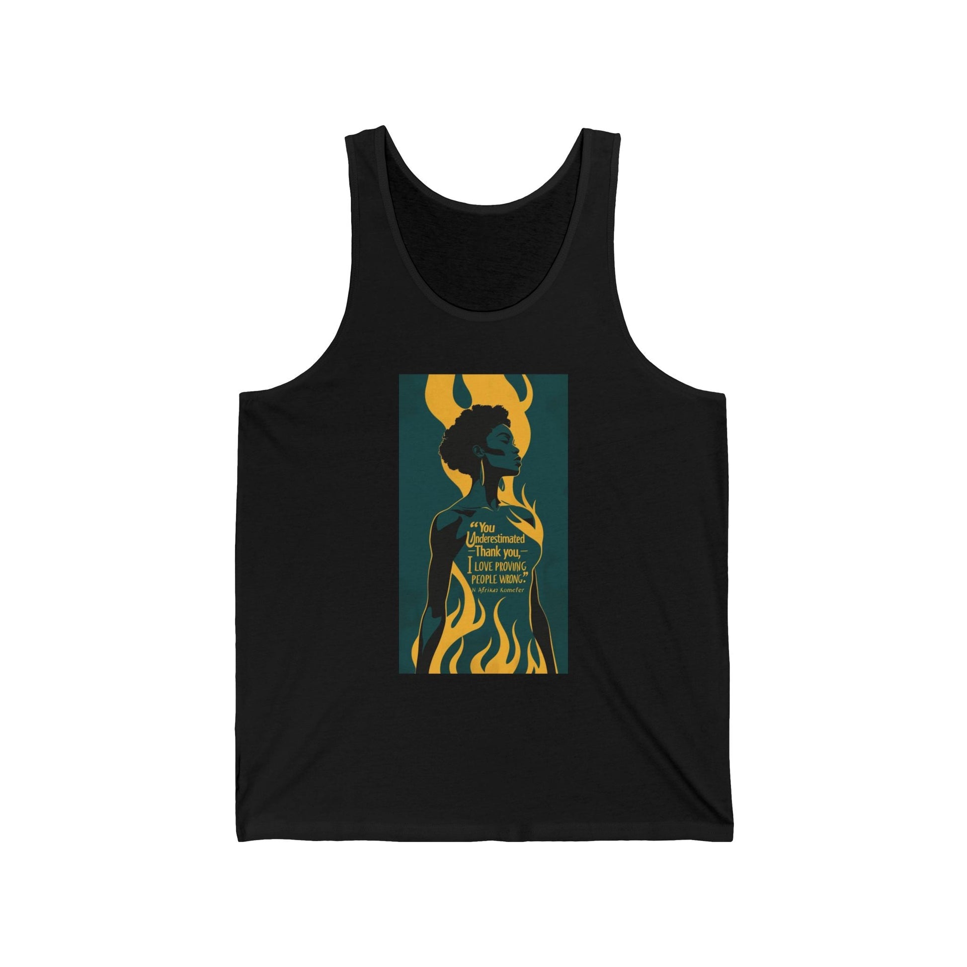 Bold Statement Unisex Jersey Tank, Brave & Fearless Top, Gift for Her/Him, Casual Summer Wear, Motivational Apparel Printify