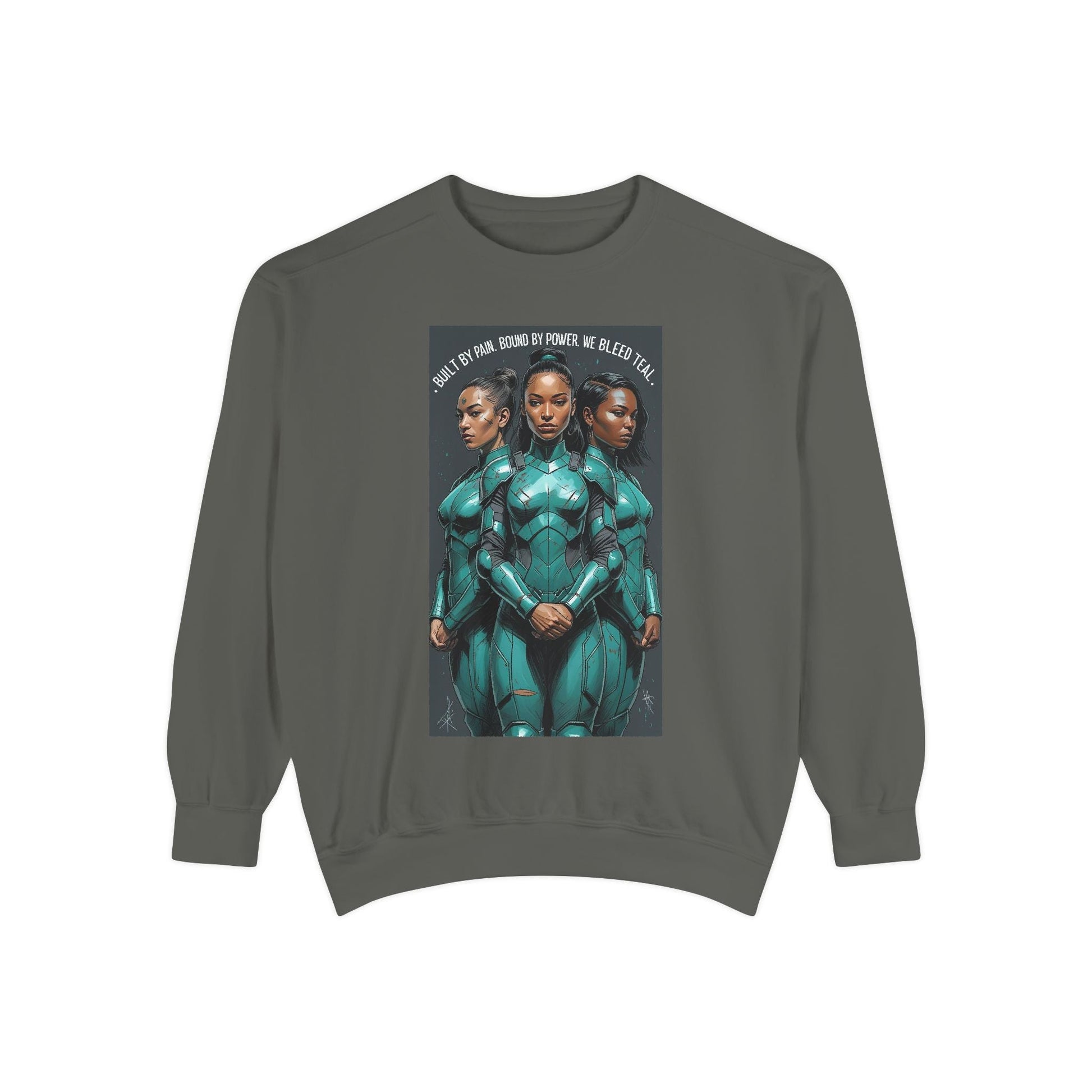Empowering Graphic Sweatshirt for Fans of Sci-Fi, Unique Gift for Her, Cozy Lounge Wear, Perfect for Birthdays, Holiday, or Everyday Style Printify