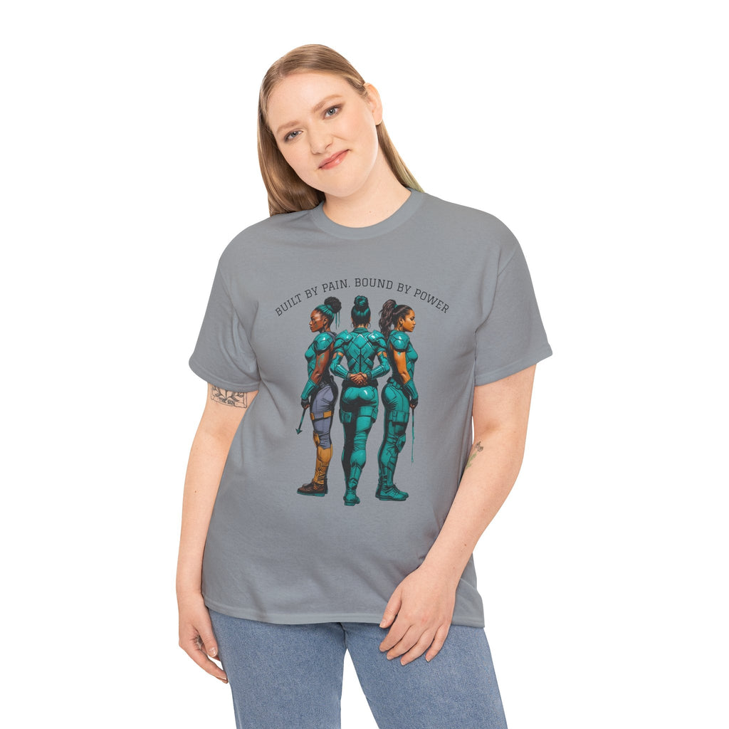 Empowering Unisex Heavy Cotton Tee - We Bleed, We Rise, Everyday Heroes, Stylish Casual Wear, Gift for Superhero Fans Printify