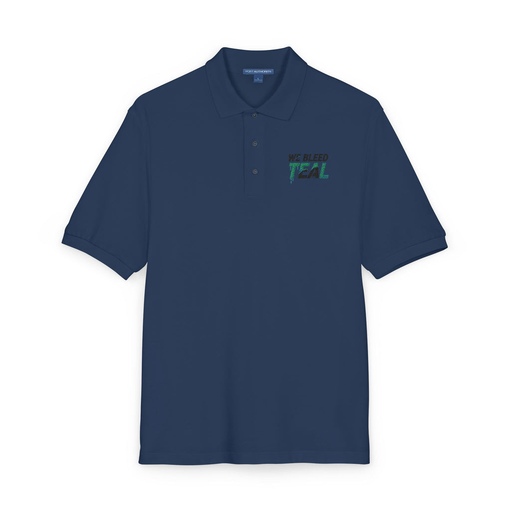 Teal Embroidered Unisex Polo Shirt | Casual Wear, Gift for Sports Fans, Teal Awareness, Everyday Style, Unisex Fashion
