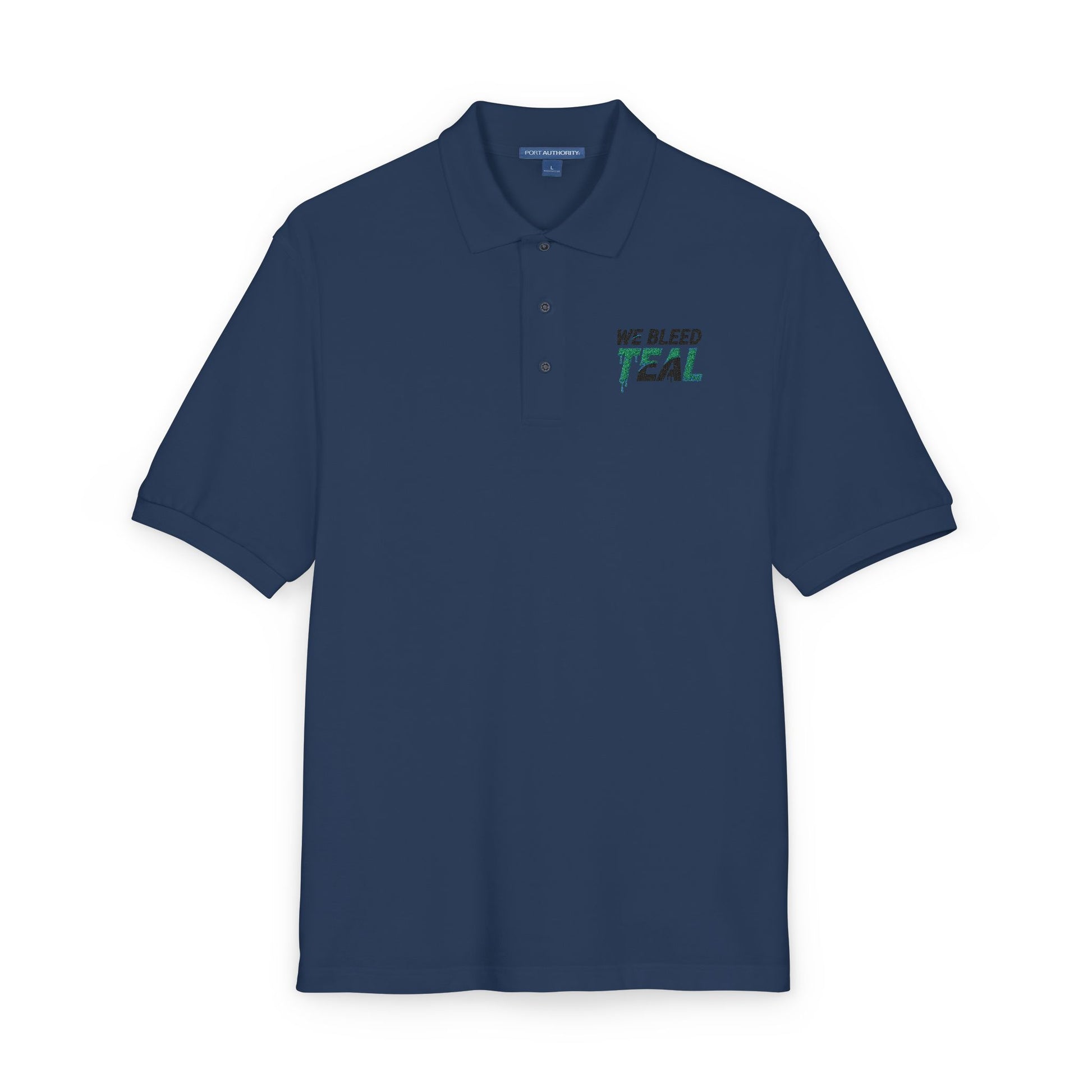 Teal Embroidered Unisex Polo Shirt | Casual Wear, Gift for Sports Fans, Teal Awareness, Everyday Style, Unisex Fashion