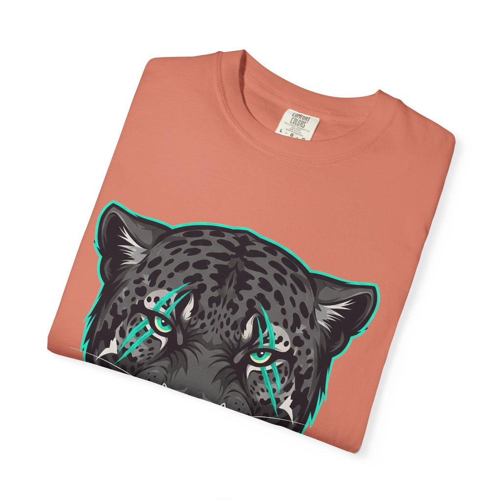Teal Panther Unisex T-Shirt, Casual Graphic Tee, Animal Lover Gift, Unique Style, Eco-Friendly Apparel Printify
