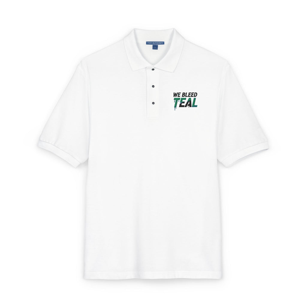 Teal Embroidered Unisex Polo Shirt | Casual Wear, Gift for Sports Fans, Teal Awareness, Everyday Style, Unisex Fashion