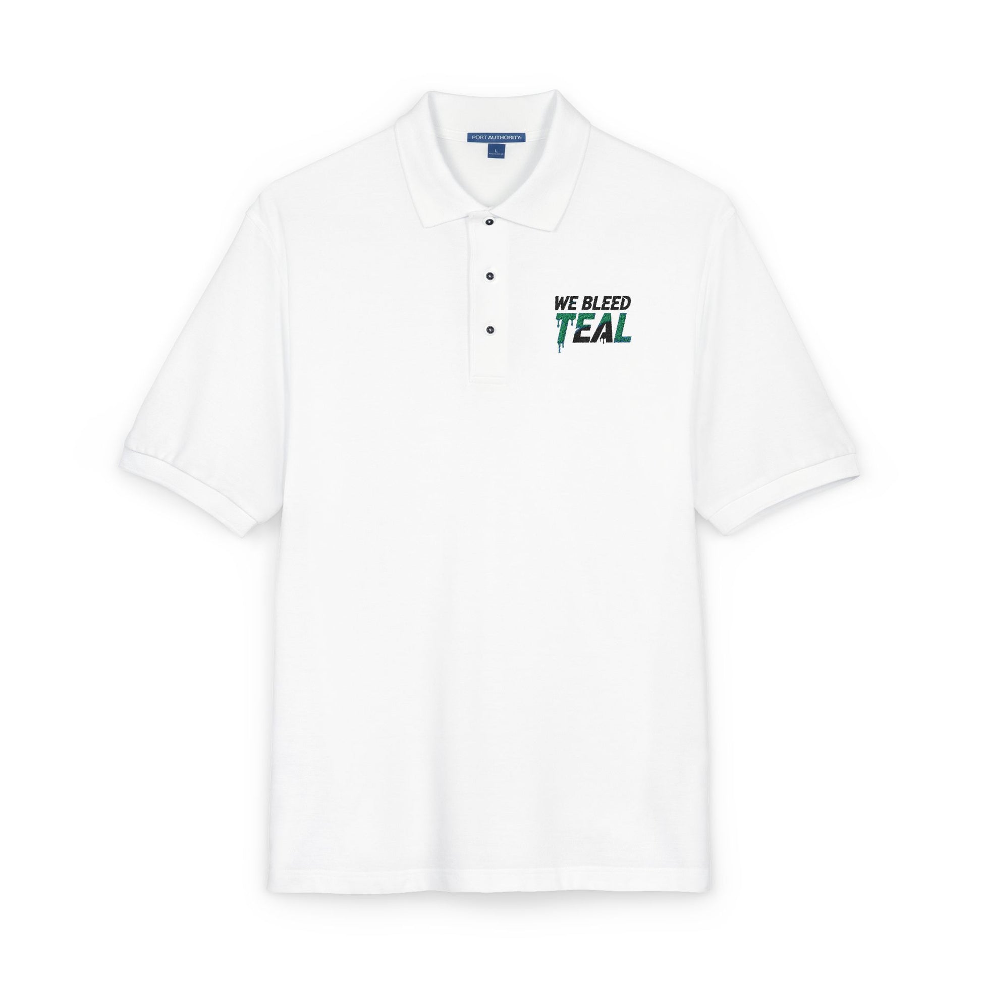 Teal Embroidered Unisex Polo Shirt | Casual Wear, Gift for Sports Fans, Teal Awareness, Everyday Style, Unisex Fashion