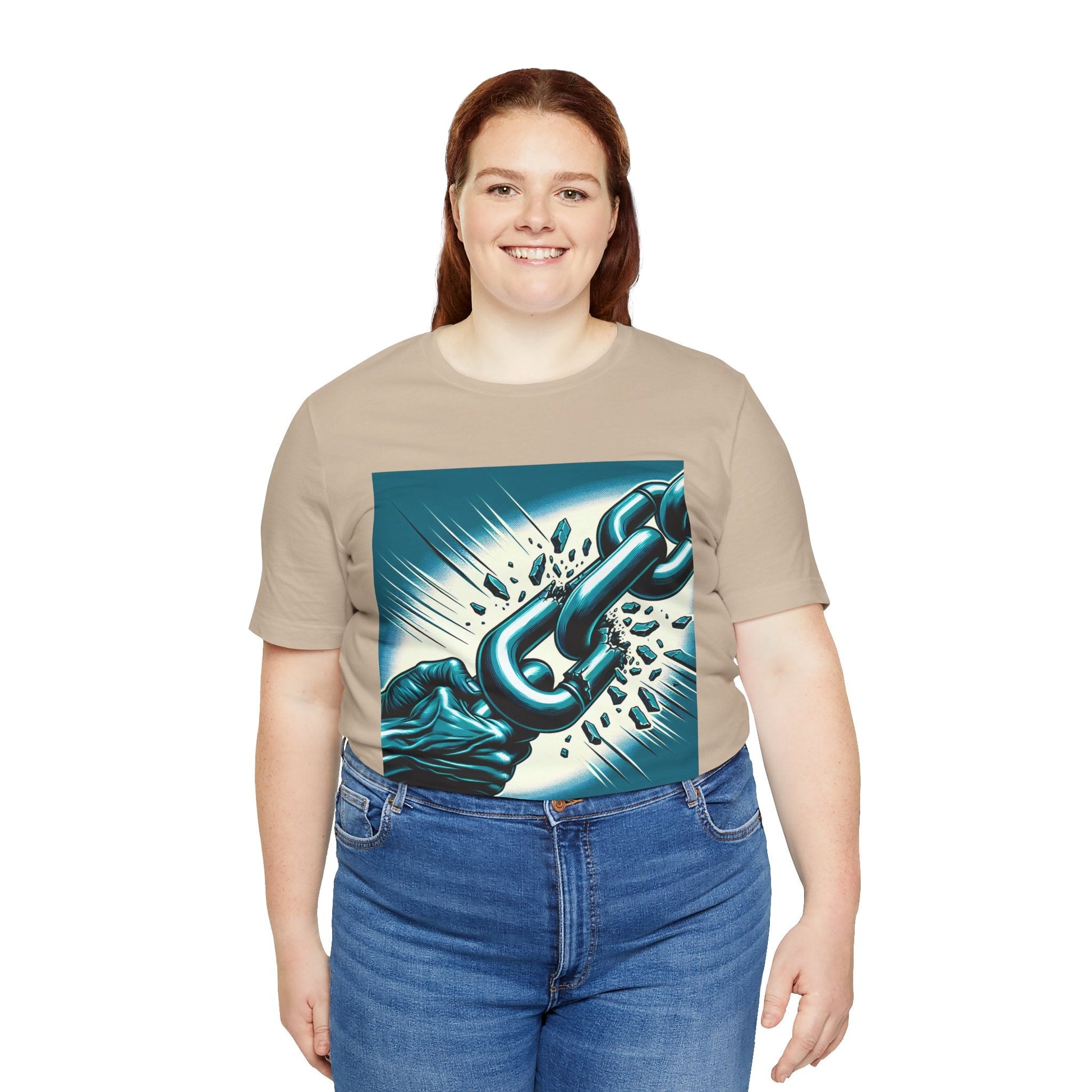 Breaking Free Graphic Tee, Unisex Short Sleeve Shirt, Motivational T-Shirt, Liberation Celebration Wear, Casual Empowerment Apparel