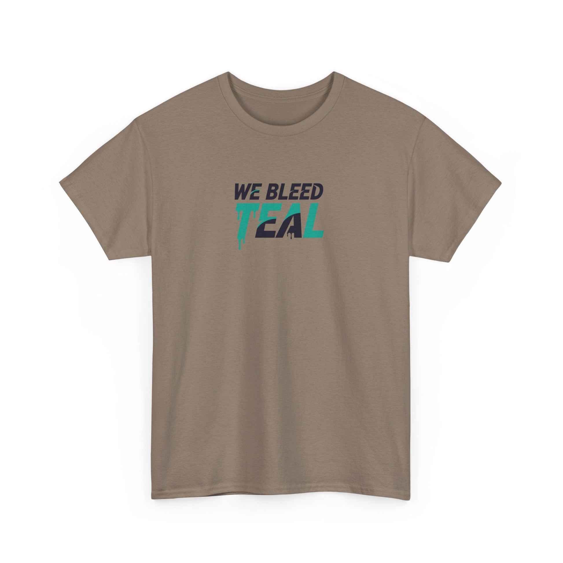 Teal Heart Tee - Unisex Heavy Cotton T-Shirt, Gift for Sports Fans, Casual Wear, Team Spirit Apparel, Soft Cotton Tee, Everyday Comfort Printify