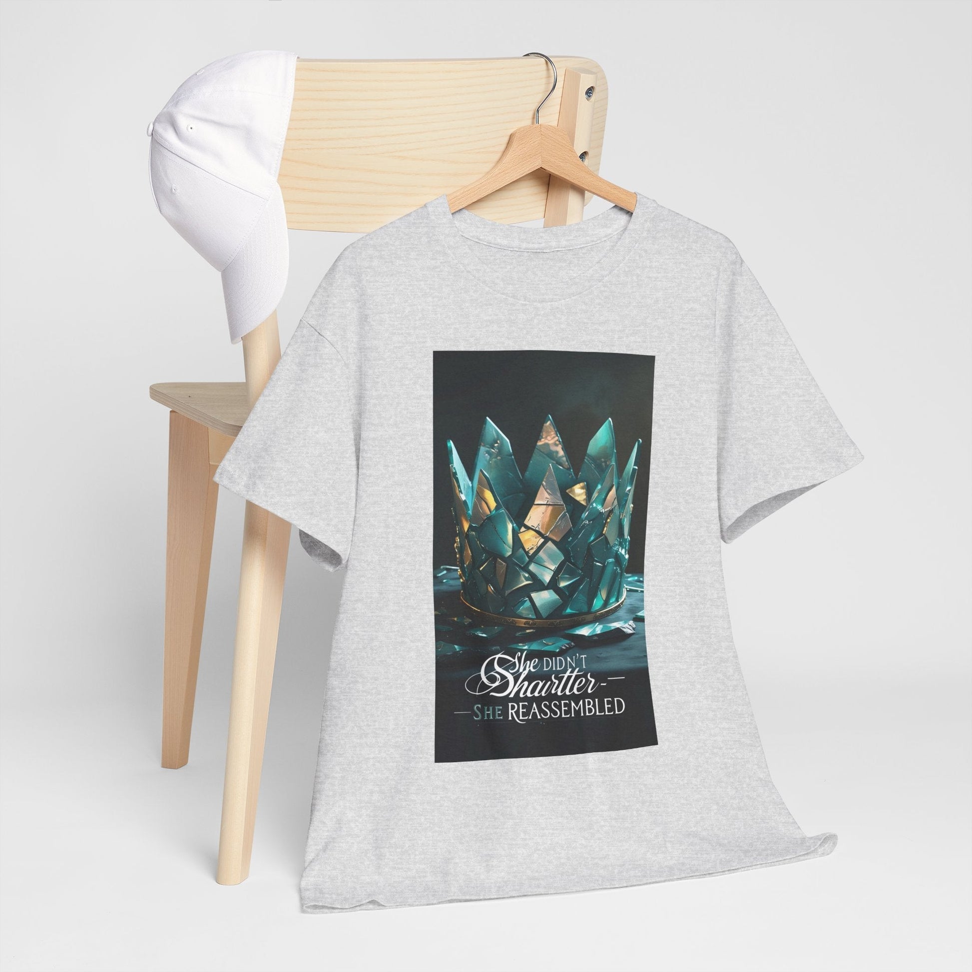 Stunning Crystal Crown Tee, Graphic T-Shirt, Unisex Cotton Top, Unique Gift, Fantasy Apparel, Holiday T-Shirt Printify