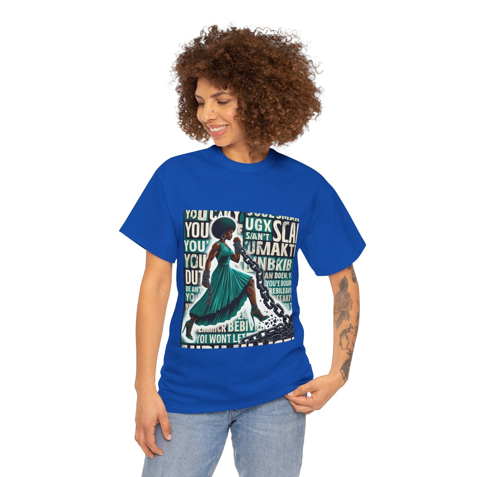 Empowering Afrocentric Unisex Tee, Motivational T-Shirt, Gift for Her, Black History, Fashion Statement, Casual Wear Printify