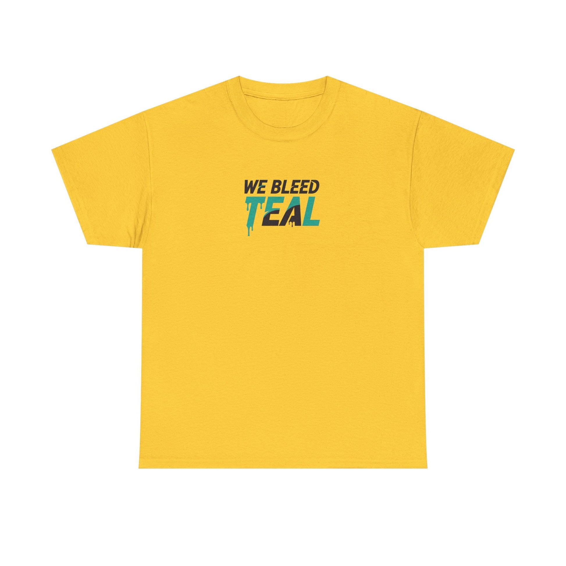 Teal Heart Tee - Unisex Heavy Cotton T-Shirt, Gift for Sports Fans, Casual Wear, Team Spirit Apparel, Soft Cotton Tee, Everyday Comfort Printify