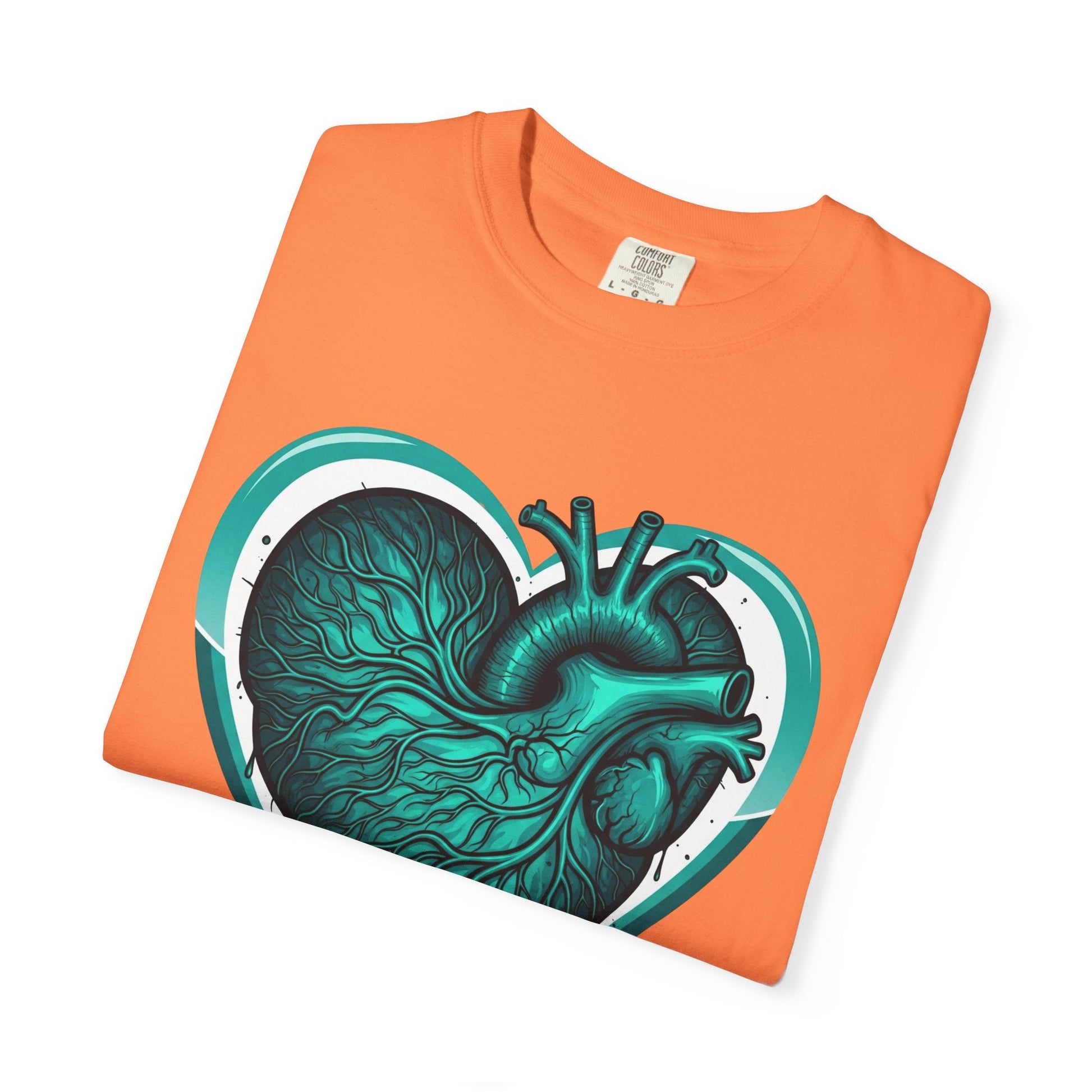 Teal Heart T-Shirt, Unisex Casual Shirt, Heart Health Awareness Tee, Gift for Men & Women, Comfortable Everyday Wear, We Bleed Teal Printify
