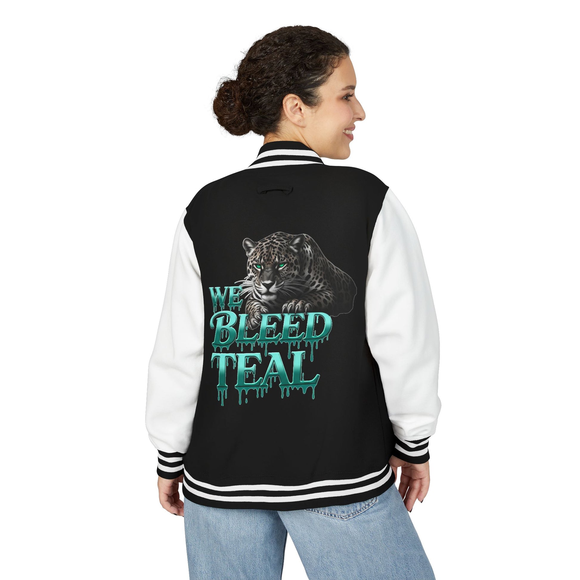 Teal Bleeding Letterman Jacket, Unisex Varsity Jacket, Trendy Sports Jacket, Cool Casual Wear, College Spirit Gear, Perfect Gift for [...]