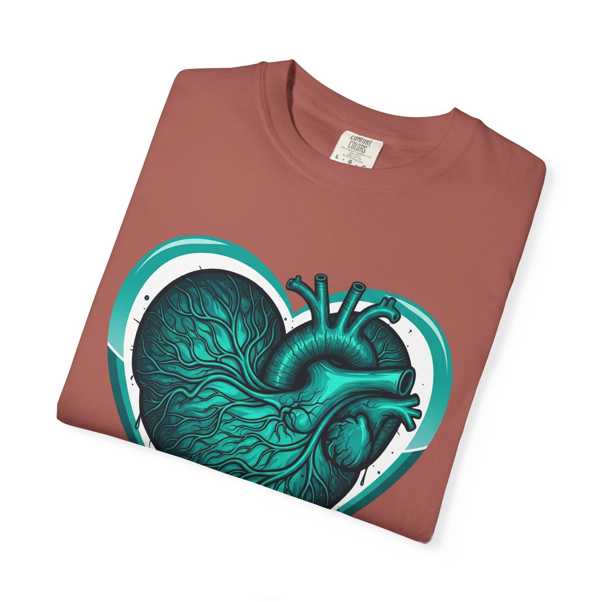 Teal Heart T-Shirt, Unisex Casual Shirt, Heart Health Awareness Tee, Gift for Men & Women, Comfortable Everyday Wear, We Bleed Teal Printify