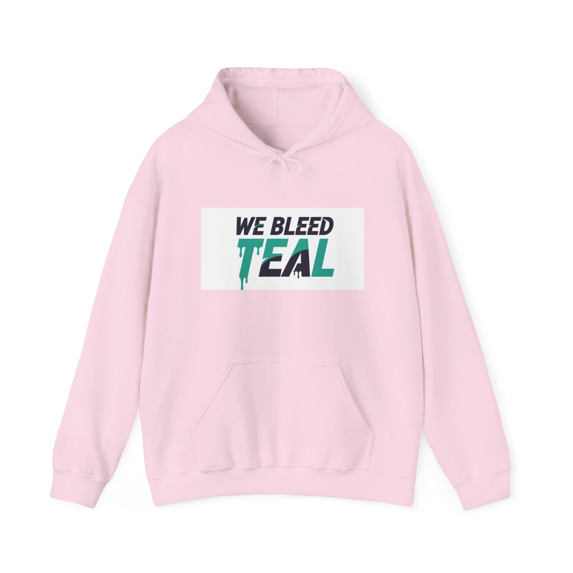 Teal Heart Hoodie - Unisex Heavy Blend Sweatshirt, Perfect for Gamers, Sport Fans, Casual Wear, Gift for Holidays Printify