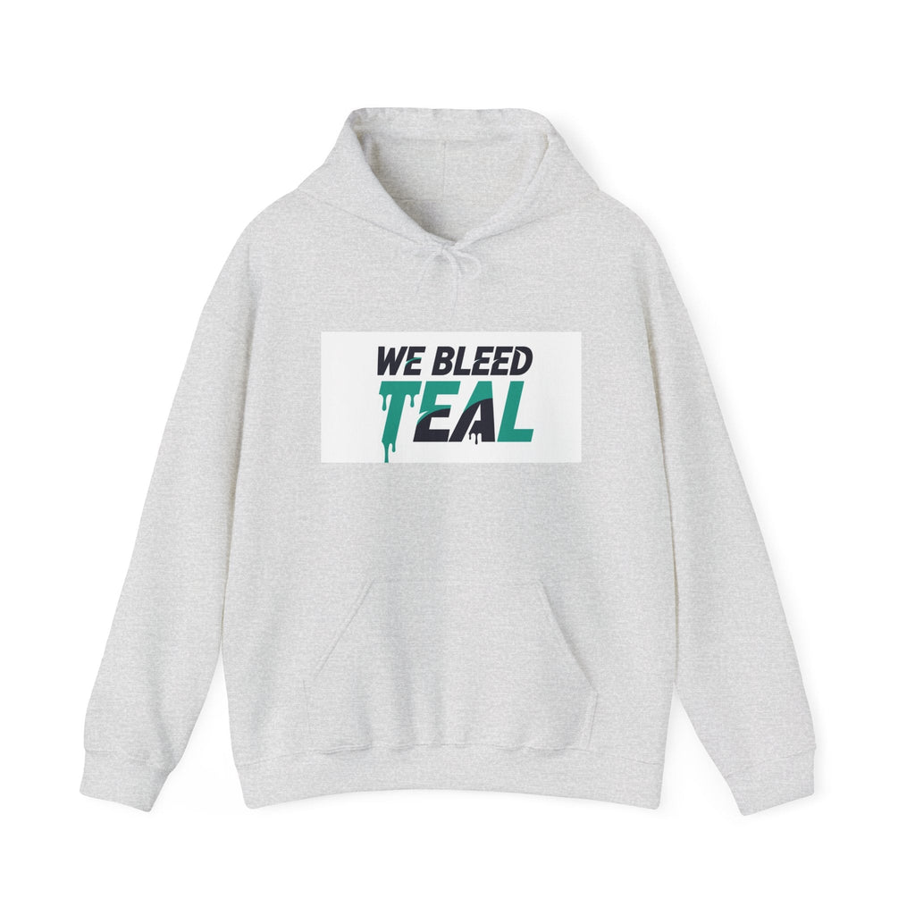 Teal Heart Hoodie - Unisex Heavy Blend Sweatshirt, Perfect for Gamers, Sport Fans, Casual Wear, Gift for Holidays Printify