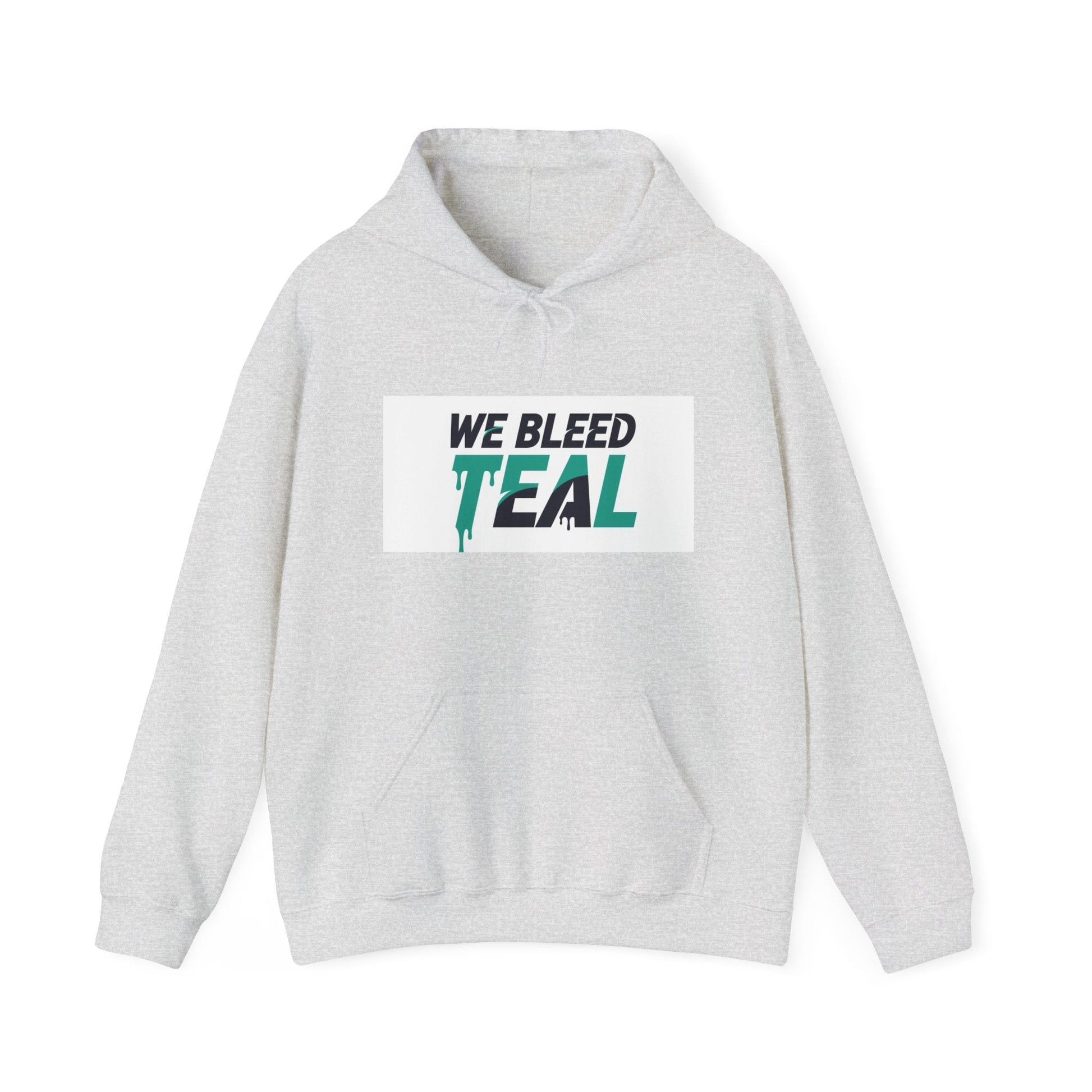Teal Heart Hoodie - Unisex Heavy Blend Sweatshirt, Perfect for Gamers, Sport Fans, Casual Wear, Gift for Holidays Printify