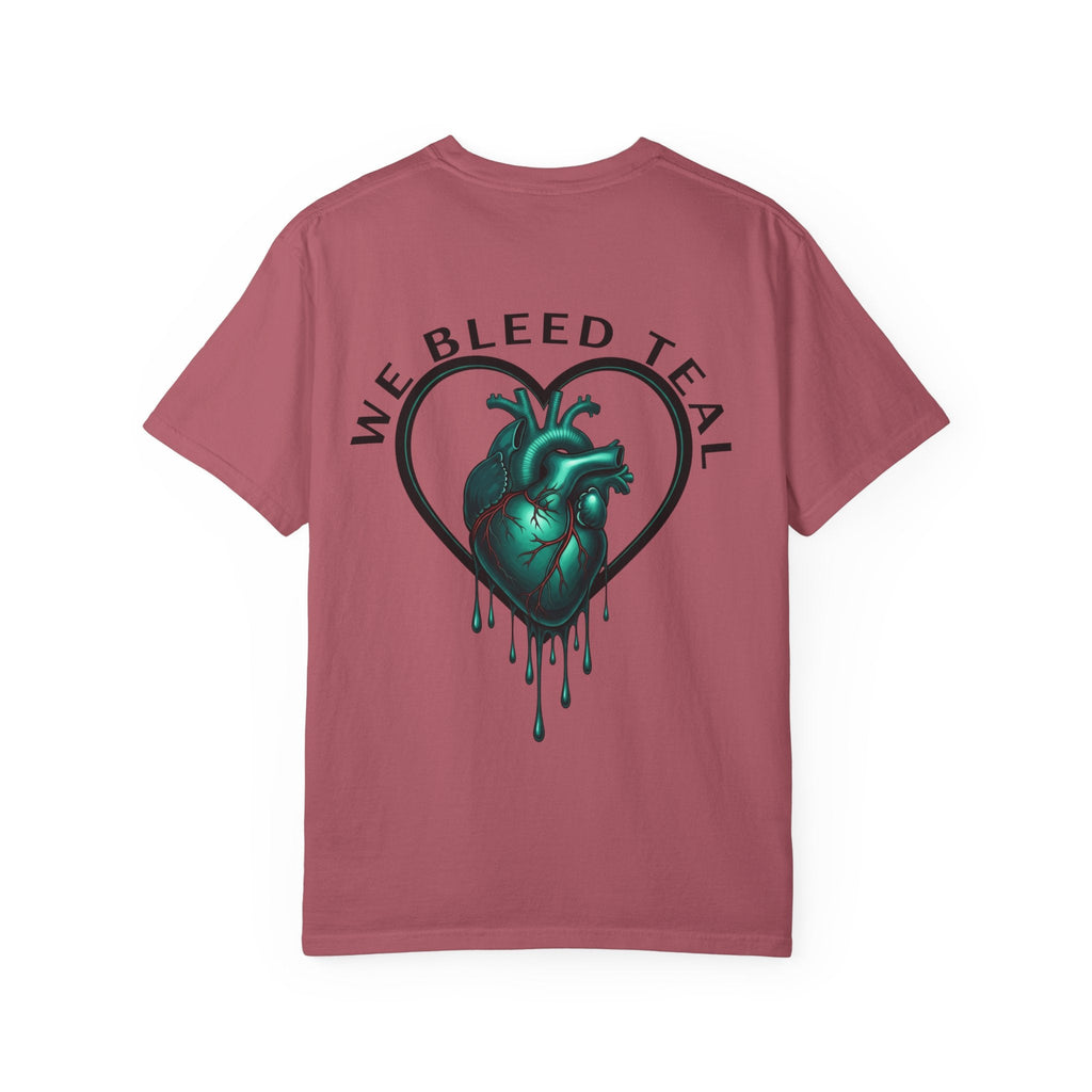 Teal Heart Unisex T-Shirt, Casual Wear, Everyday Tee, Unique Gift for Observances, Music Festivals, Art Lovers Printify
