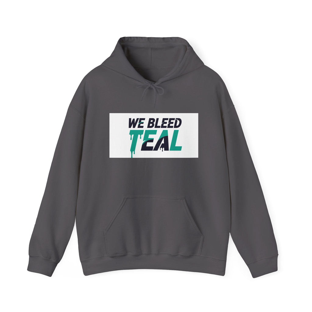 Teal Heart Hoodie - Unisex Heavy Blend Sweatshirt, Perfect for Gamers, Sport Fans, Casual Wear, Gift for Holidays Printify
