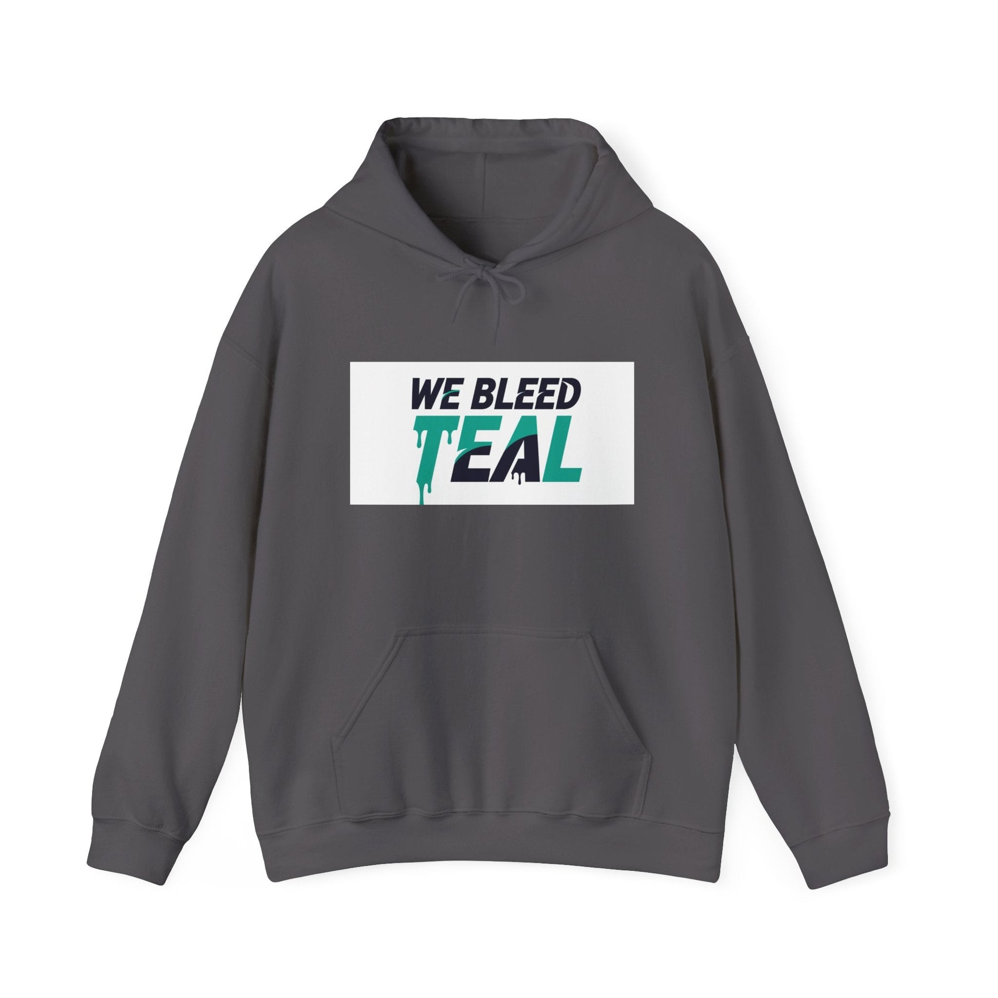 Teal Heart Hoodie - Unisex Heavy Blend Sweatshirt, Perfect for Gamers, Sport Fans, Casual Wear, Gift for Holidays Printify