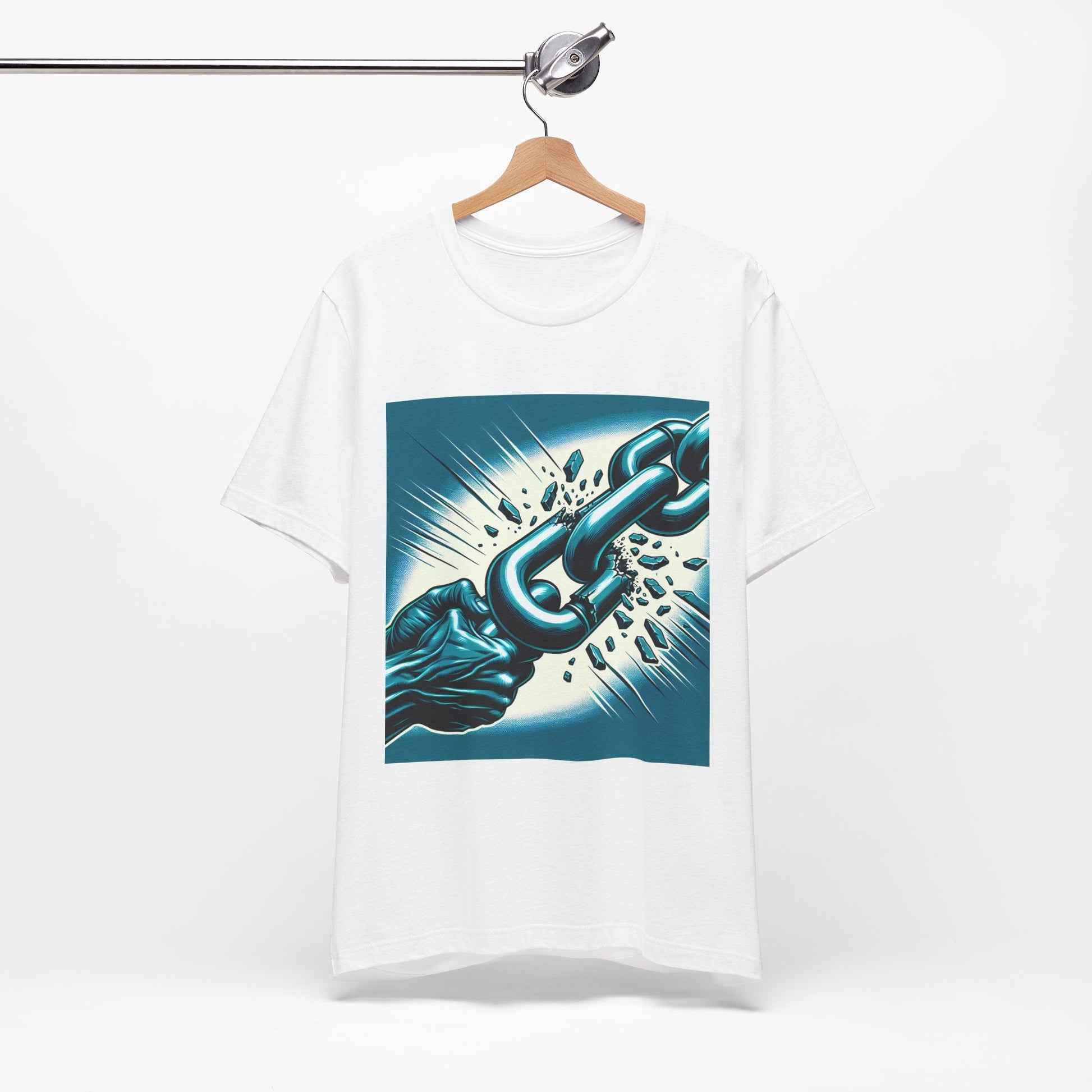 Breaking Free Graphic Tee, Unisex Short Sleeve Shirt, Motivational T-Shirt, Liberation Celebration Wear, Casual Empowerment Apparel