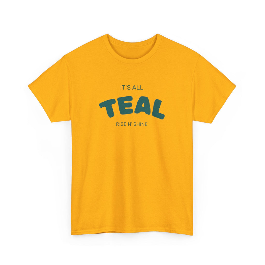 Unisex Teal Graphic Tee - Rise N Shine, Casual Wear, Gift for Her, Everyday Style, Summer Fashion