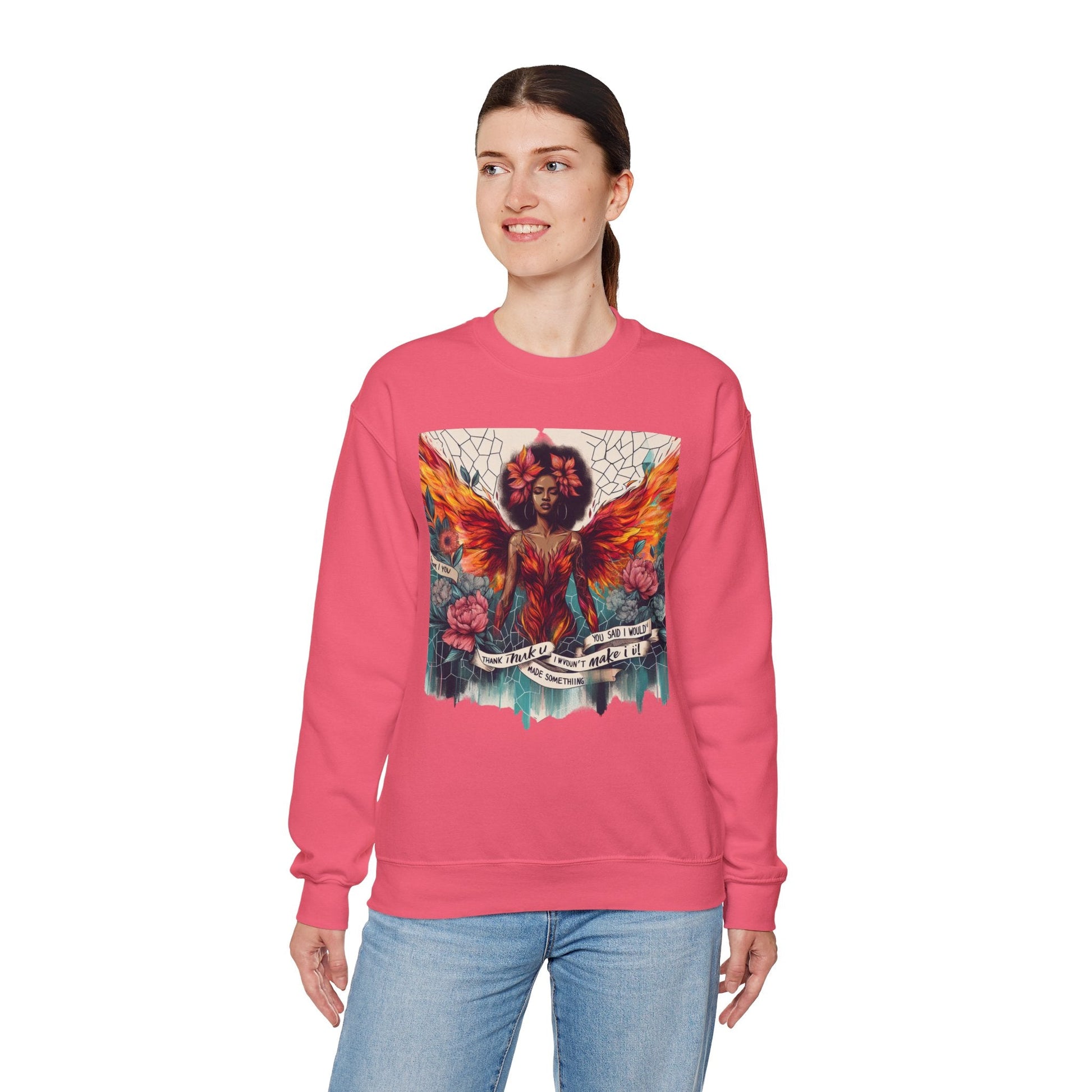 Artistic Phoenix Crewneck Sweatshirt - Cozy Unisex Apparel, Perfect for Casual Wear, Gift for Art Lovers, Birthday, Warmth & Style Printify