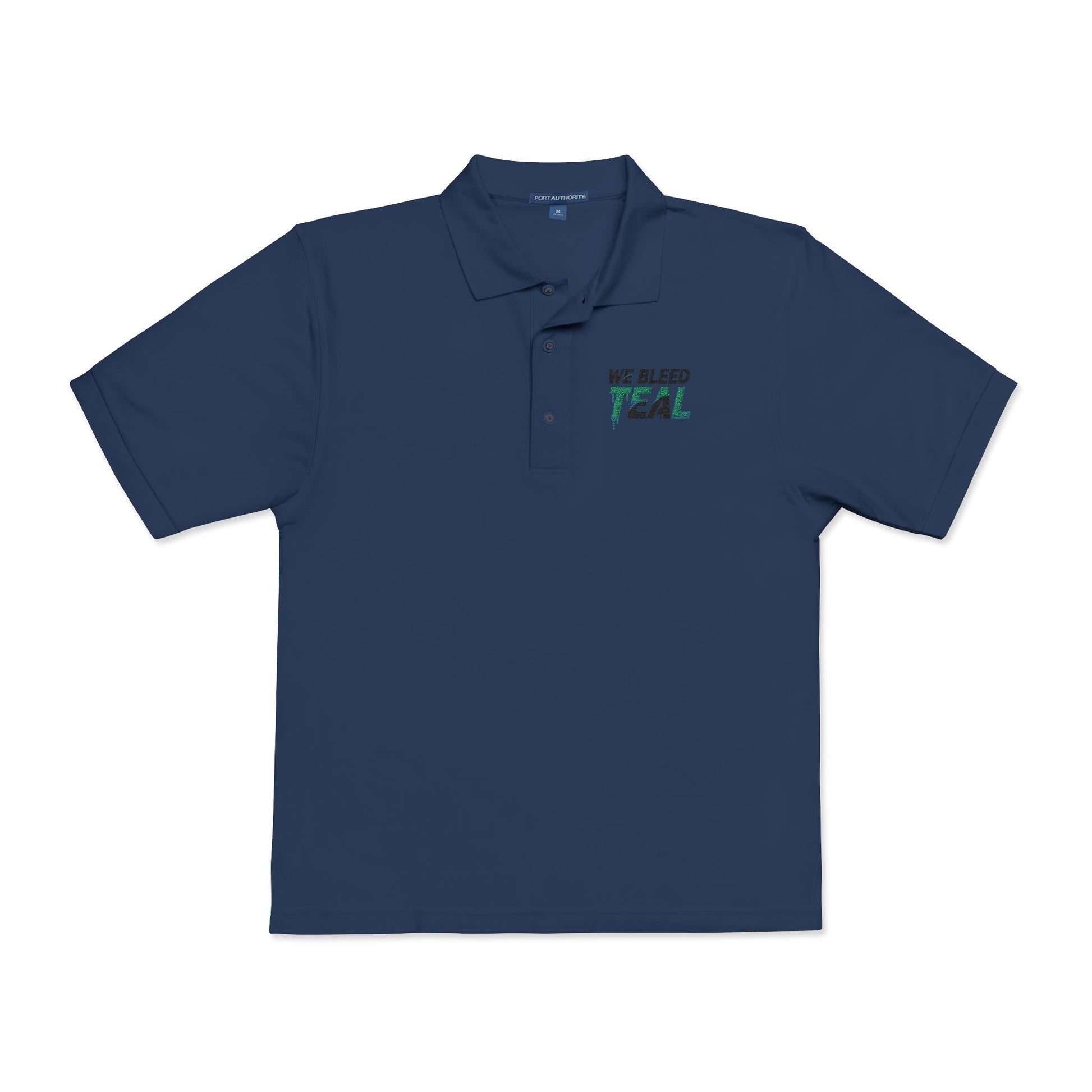 Teal Embroidered Unisex Polo Shirt | Casual Wear, Gift for Sports Fans, Teal Awareness, Everyday Style, Unisex Fashion