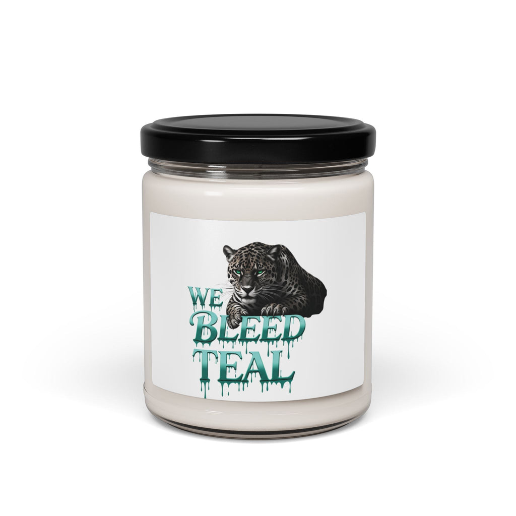 Teal Panther Scented Soy Candle - We Bleed Teal | Eco-Friendly Gift, Home Decor, Aromatherapy, Unique Candle