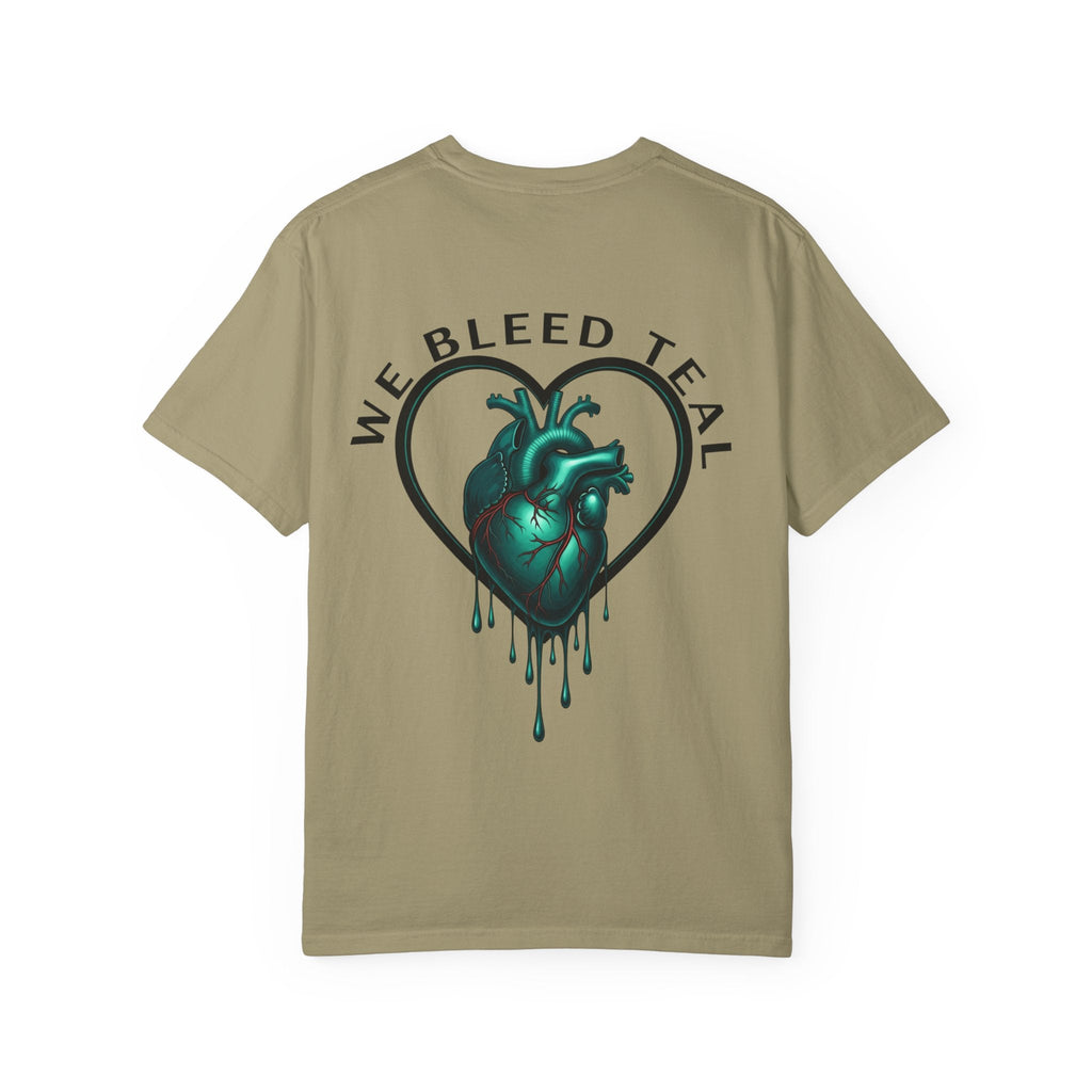 Teal Heart Unisex T-Shirt, Casual Wear, Everyday Tee, Unique Gift for Observances, Music Festivals, Art Lovers Printify