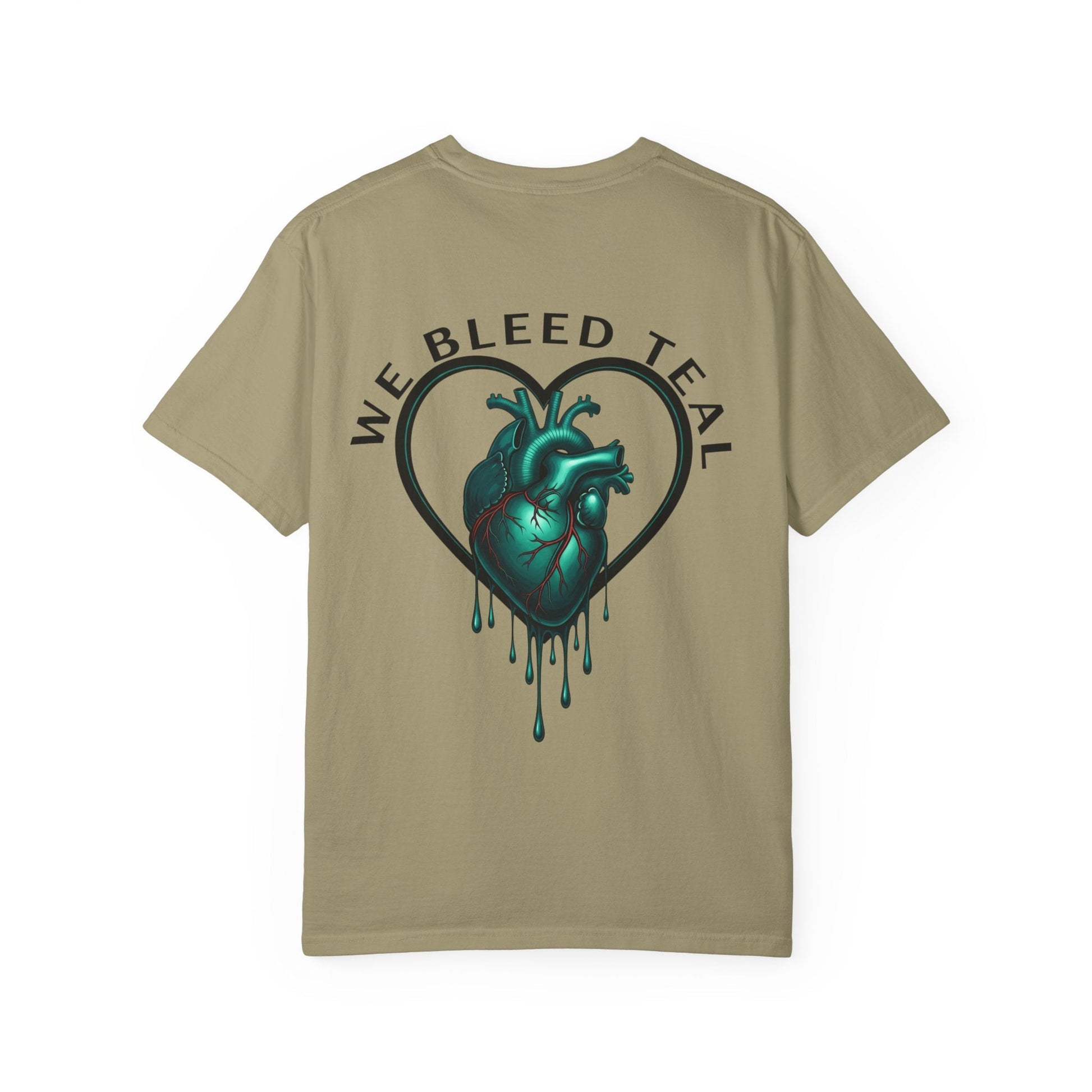 Teal Heart Unisex T-Shirt, Casual Wear, Everyday Tee, Unique Gift for Observances, Music Festivals, Art Lovers Printify