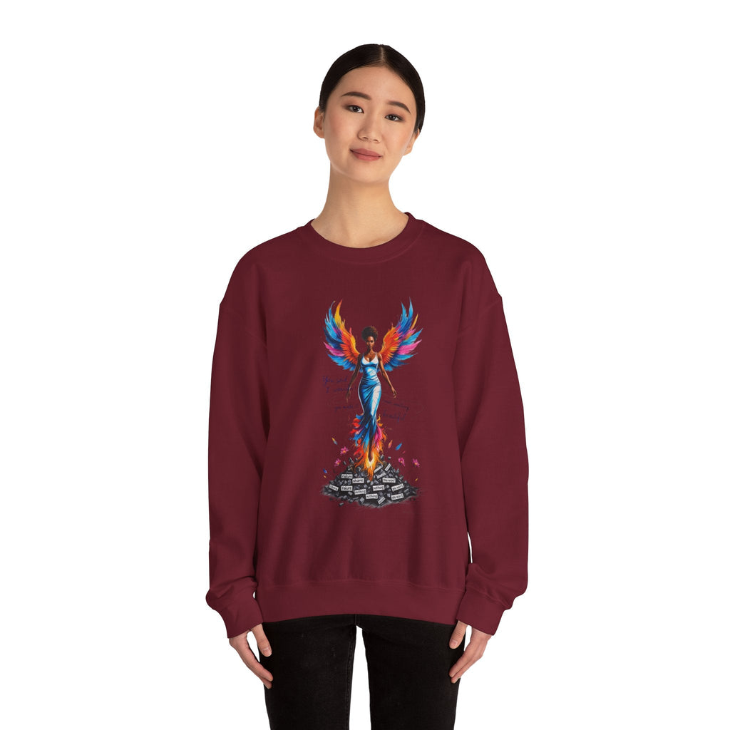 Phoenix Rising Sweatshirt - Inspirational Unisex Crewneck for Empowerment, Gift for Her, Motivational Apparel, Cozy Casual Wear, [...] Printify
