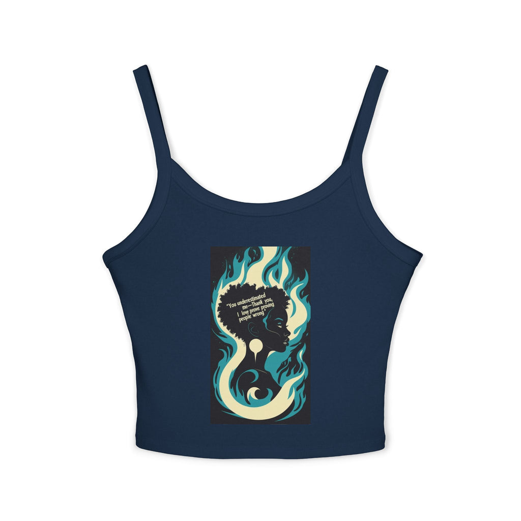 Empowered Women Tank Top, Inspirational Spaghetti Strap, Feminist Apparel, Graphic Tees, Summer Wardrobe Essential Printify