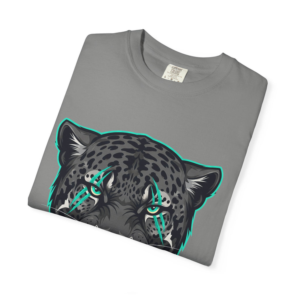 Teal Panther Unisex T-Shirt, Casual Graphic Tee, Animal Lover Gift, Unique Style, Eco-Friendly Apparel Printify