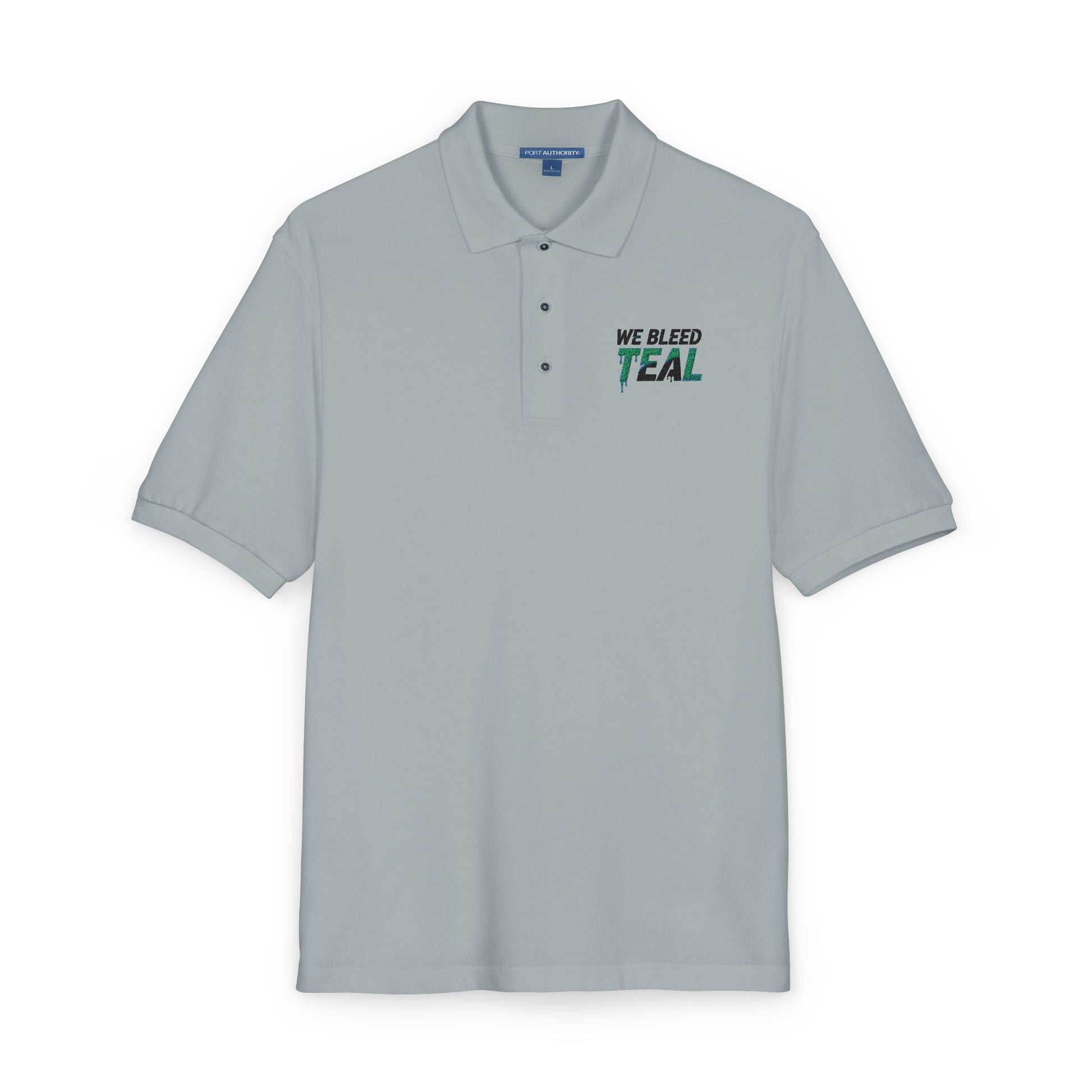 Teal Embroidered Unisex Polo Shirt | Casual Wear, Gift for Sports Fans, Teal Awareness, Everyday Style, Unisex Fashion