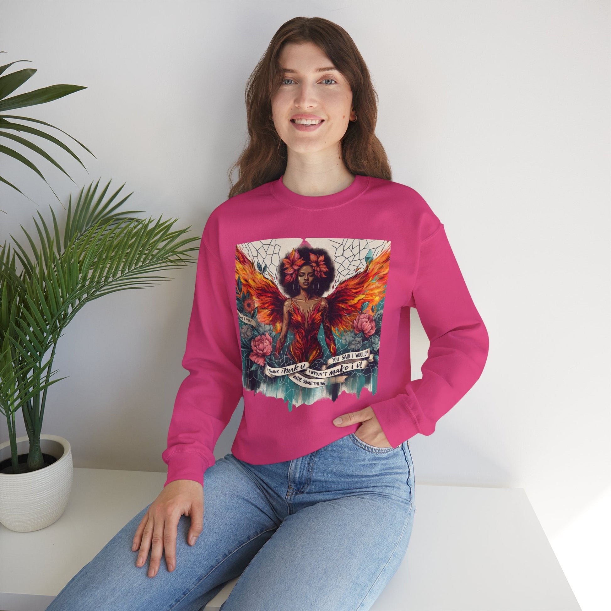 Artistic Phoenix Crewneck Sweatshirt - Cozy Unisex Apparel, Perfect for Casual Wear, Gift for Art Lovers, Birthday, Warmth & Style Printify
