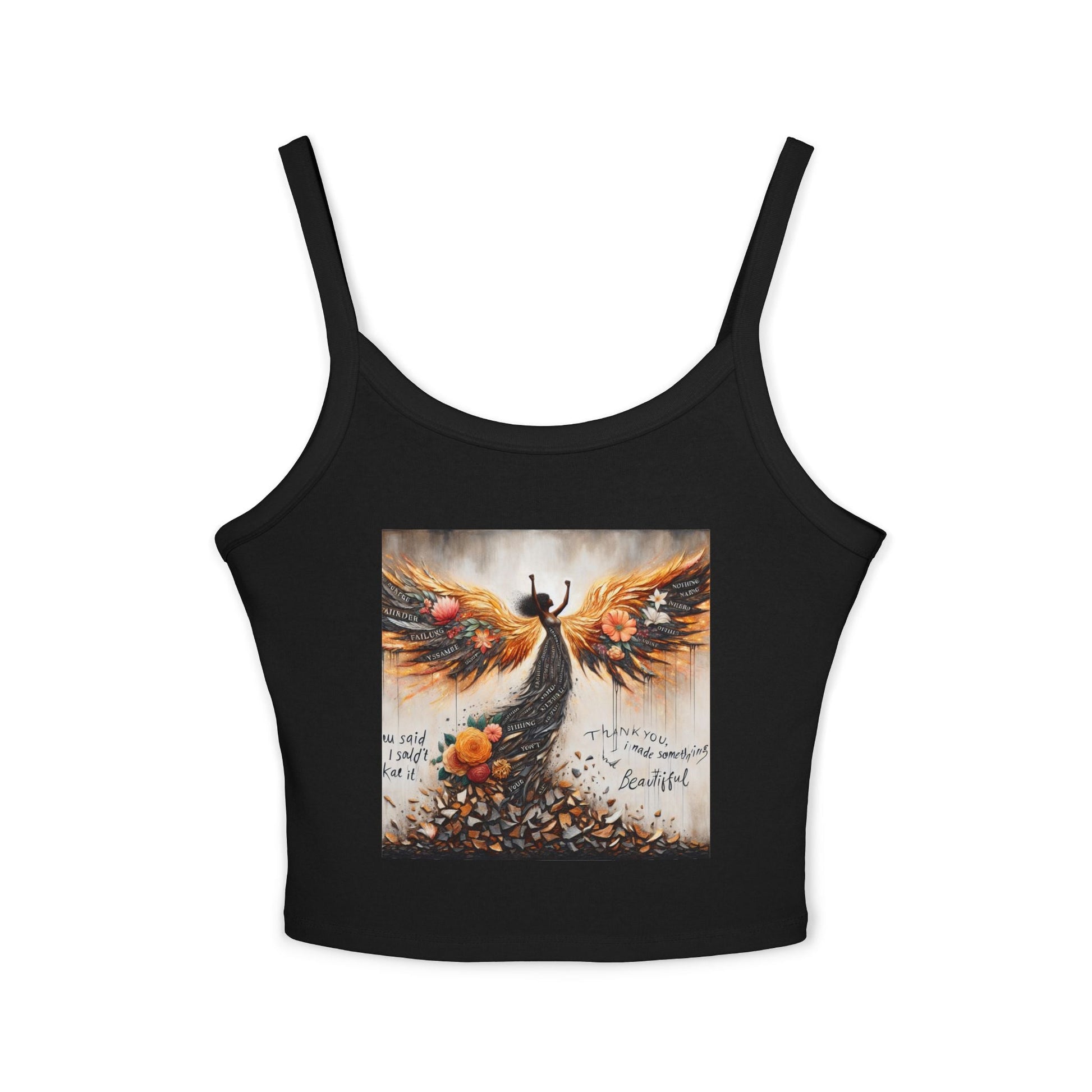 Angel Wings Inspirational Tank Top, Empowerment Gift, Summer Fashion, Bohemian Style, Spiritual Apparel, Women’s Casual Wear Printify