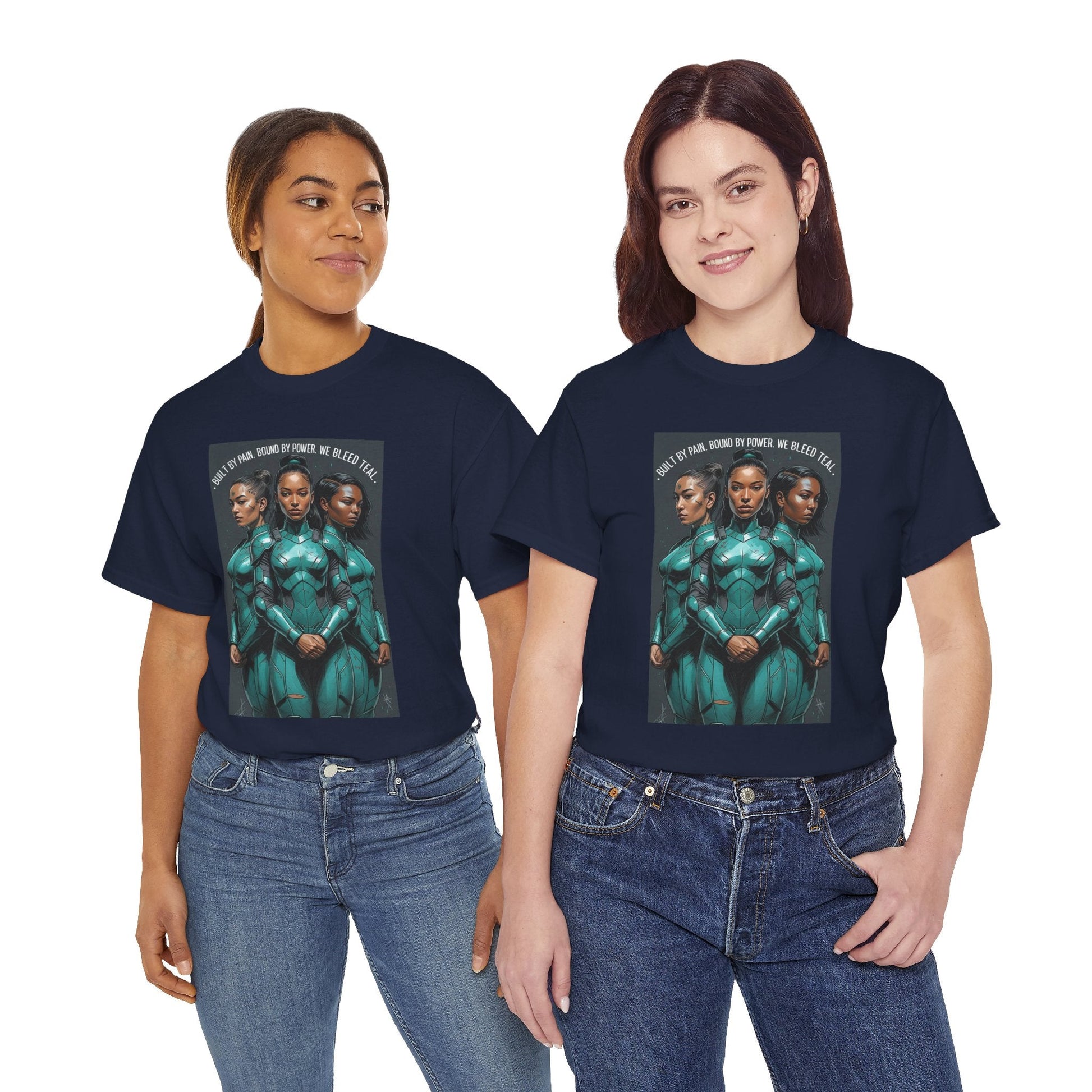 Futuristic Triple Goddess Tee, Graphic T-Shirt, Unisex Cotton Shirt, Casual Wear, Perfect Gift for Sci-Fi Fans, Everyday Style Printify