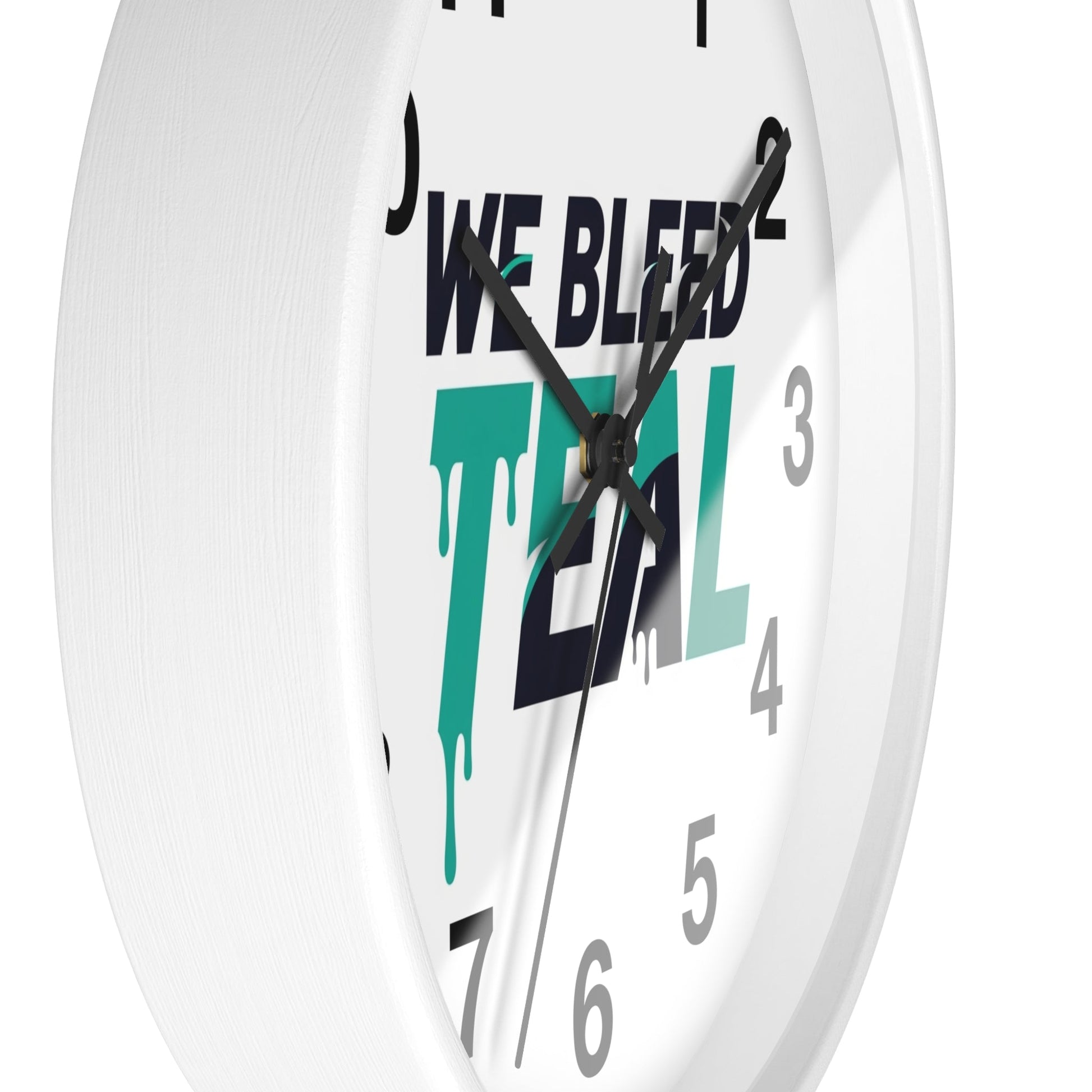 Teal Spirit Wall Clock - Perfect for Sports Fans, Home Decor, Gift for Game Day, Team Motivation, Unique Office Decoration Printify