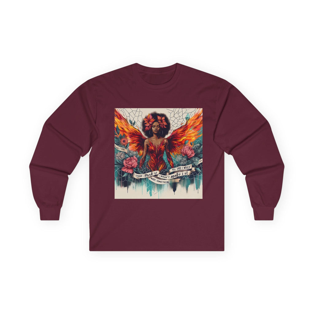 Bohemian Long Sleeve Tee, Butterfly Design, Artistic Cotton Tee, Casual Unisex Wear, Gift for Art Lovers, Festival Fashion Printify