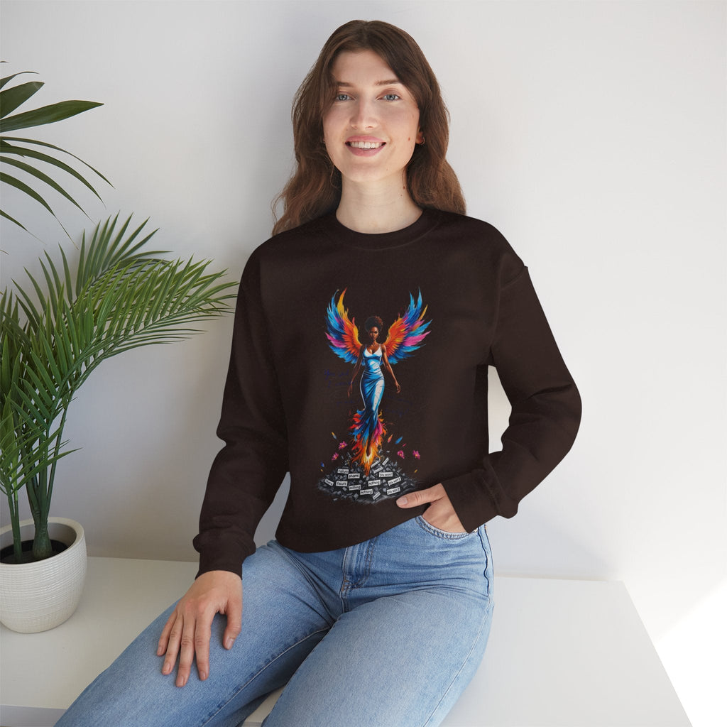 Phoenix Rising Sweatshirt - Inspirational Unisex Crewneck for Empowerment, Gift for Her, Motivational Apparel, Cozy Casual Wear, [...] Printify