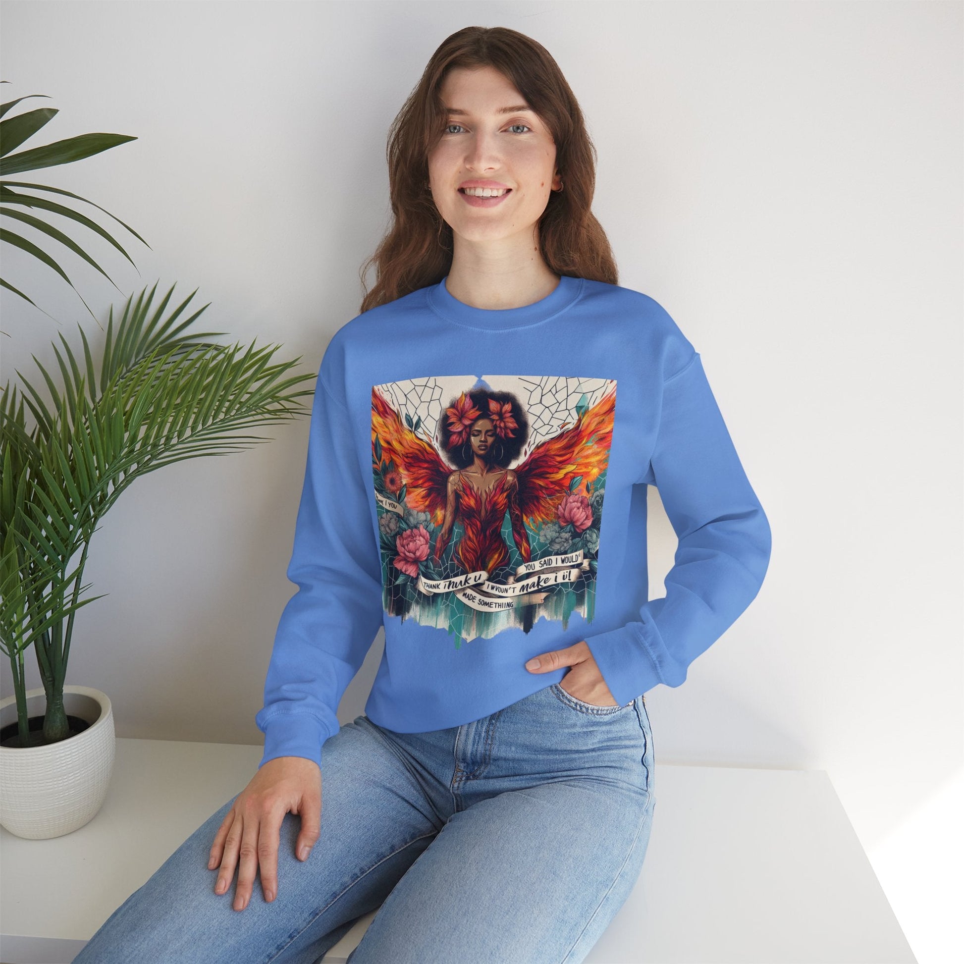 Artistic Phoenix Crewneck Sweatshirt - Cozy Unisex Apparel, Perfect for Casual Wear, Gift for Art Lovers, Birthday, Warmth & Style Printify
