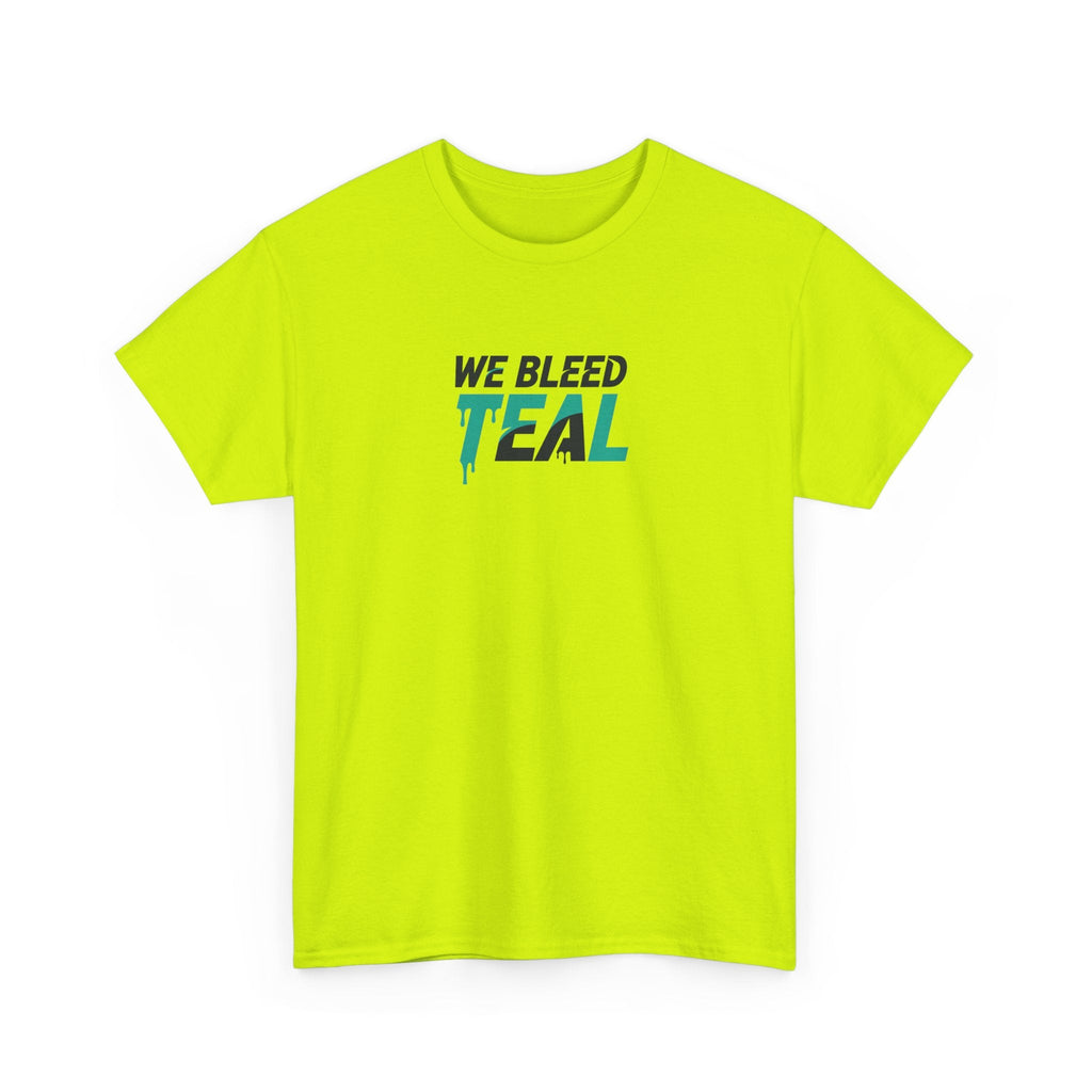 Teal Heart Tee - Unisex Heavy Cotton T-Shirt, Gift for Sports Fans, Casual Wear, Team Spirit Apparel, Soft Cotton Tee, Everyday Comfort Printify