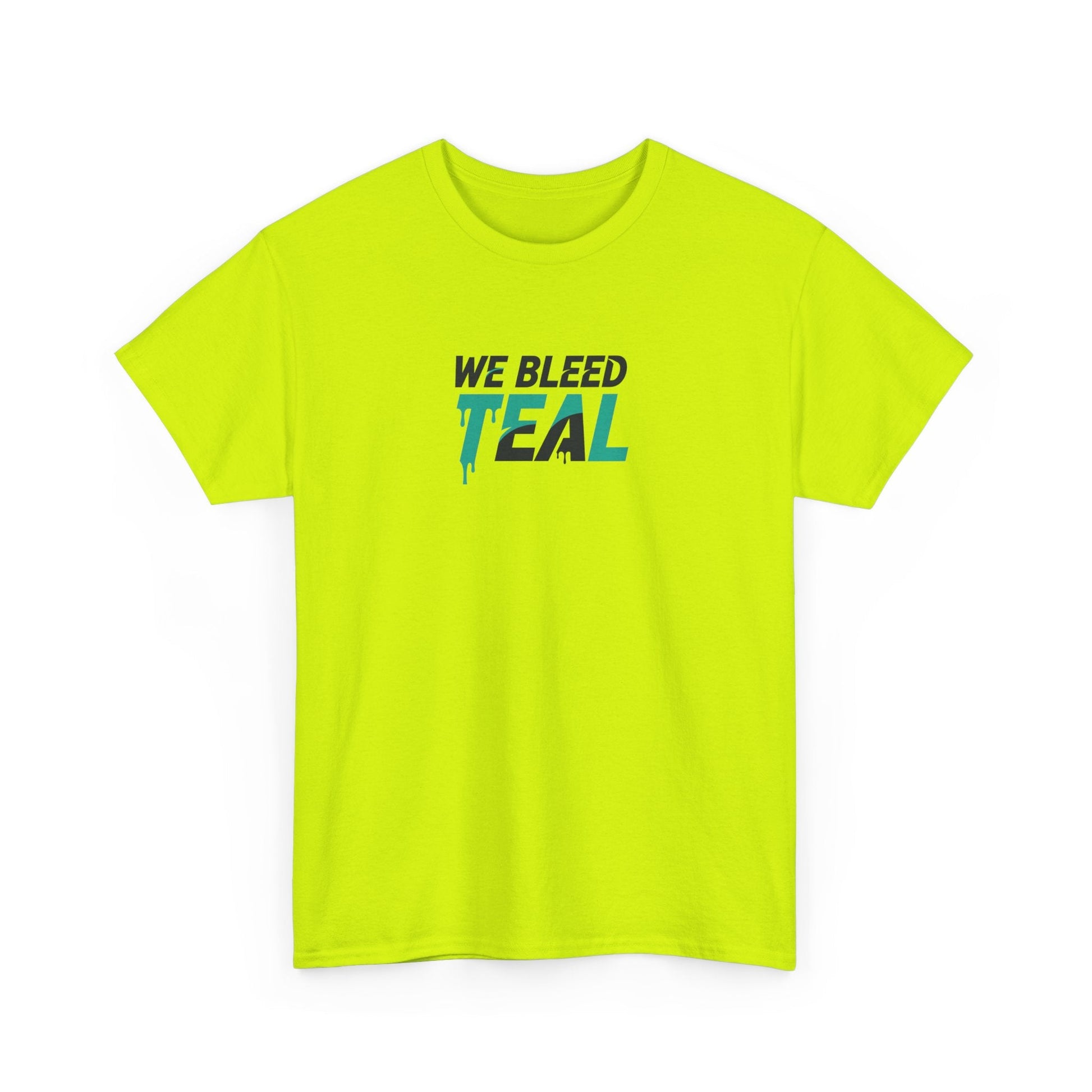 Teal Heart Tee - Unisex Heavy Cotton T-Shirt, Gift for Sports Fans, Casual Wear, Team Spirit Apparel, Soft Cotton Tee, Everyday Comfort Printify